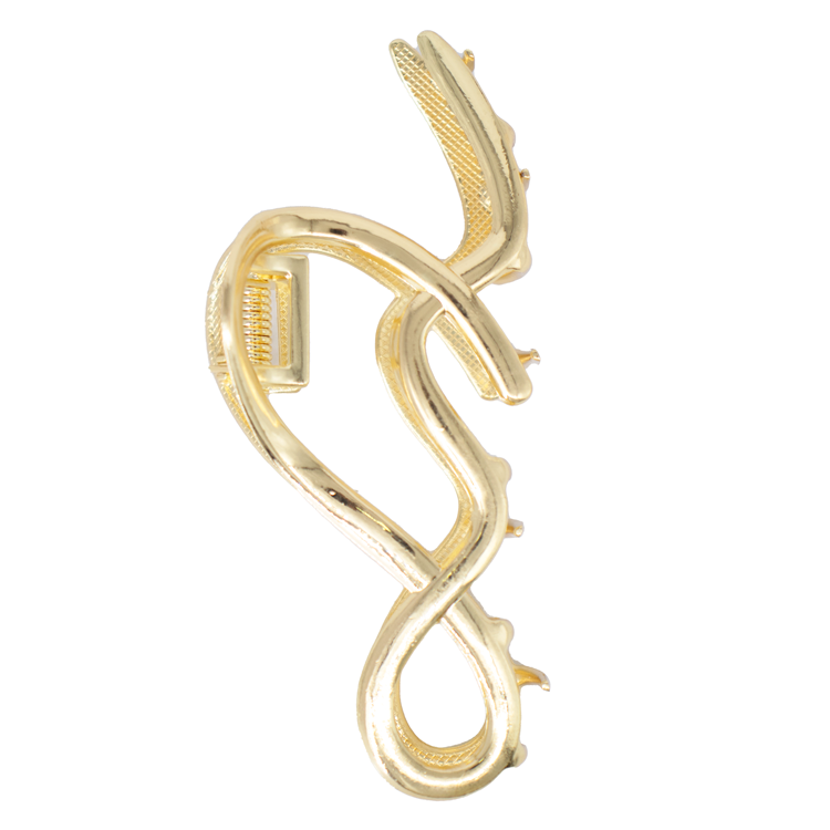 HAIR CLIPS OLEADA DORADA BAÑO EN RODIO