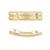 HAIR CLIPS DOBLE LISO DORADO BAÑO EN RODIO