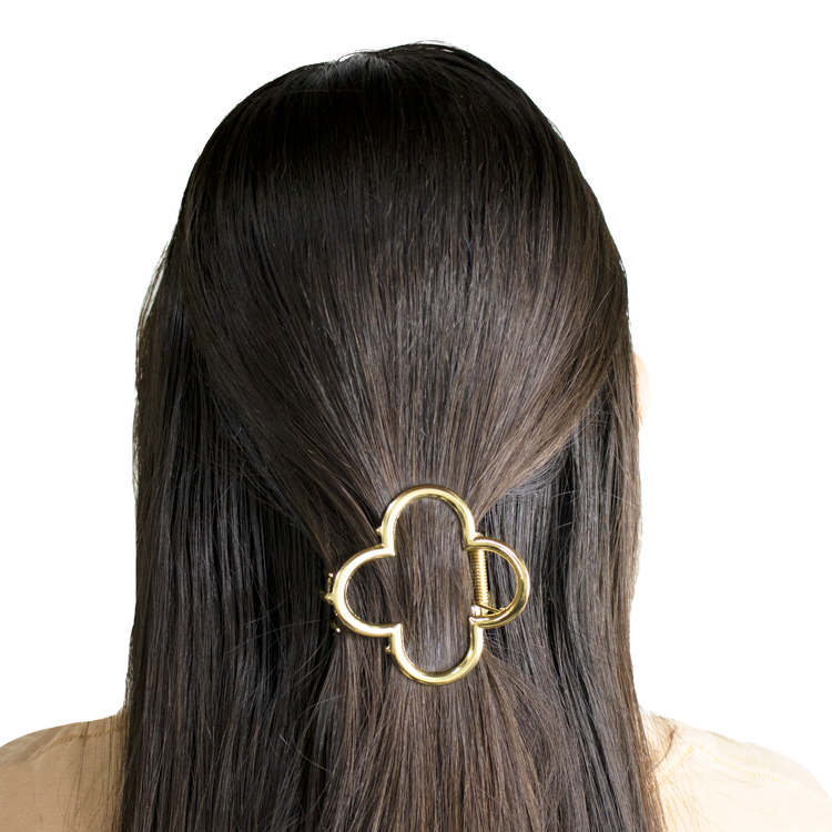 HAIR CLIPS LUCKY GOLDEN BAÑO EN RODIO