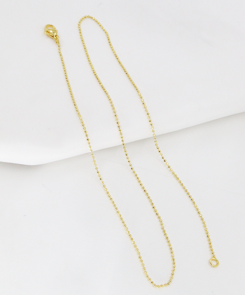 CADENA TERMINADA EN RODIO BALIN 1MM