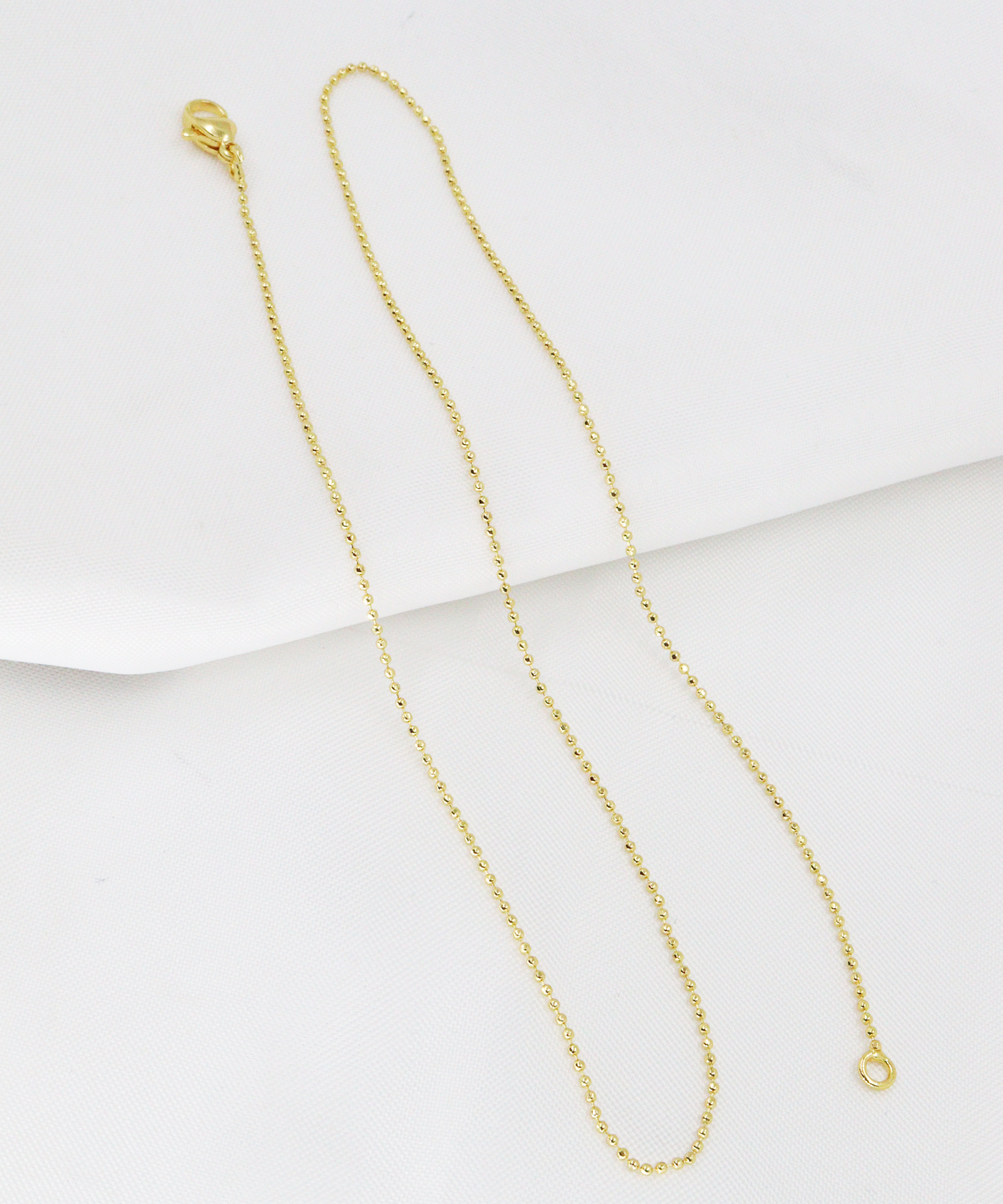 CADENA TERMINADA EN RODIO BALIN 1MM