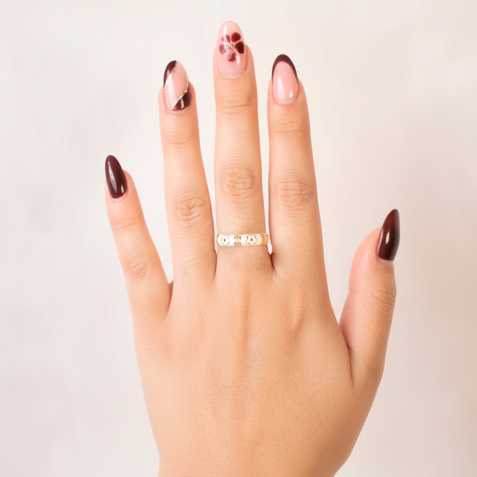 ANILLO MARGARITA BAÑO EN RODIO