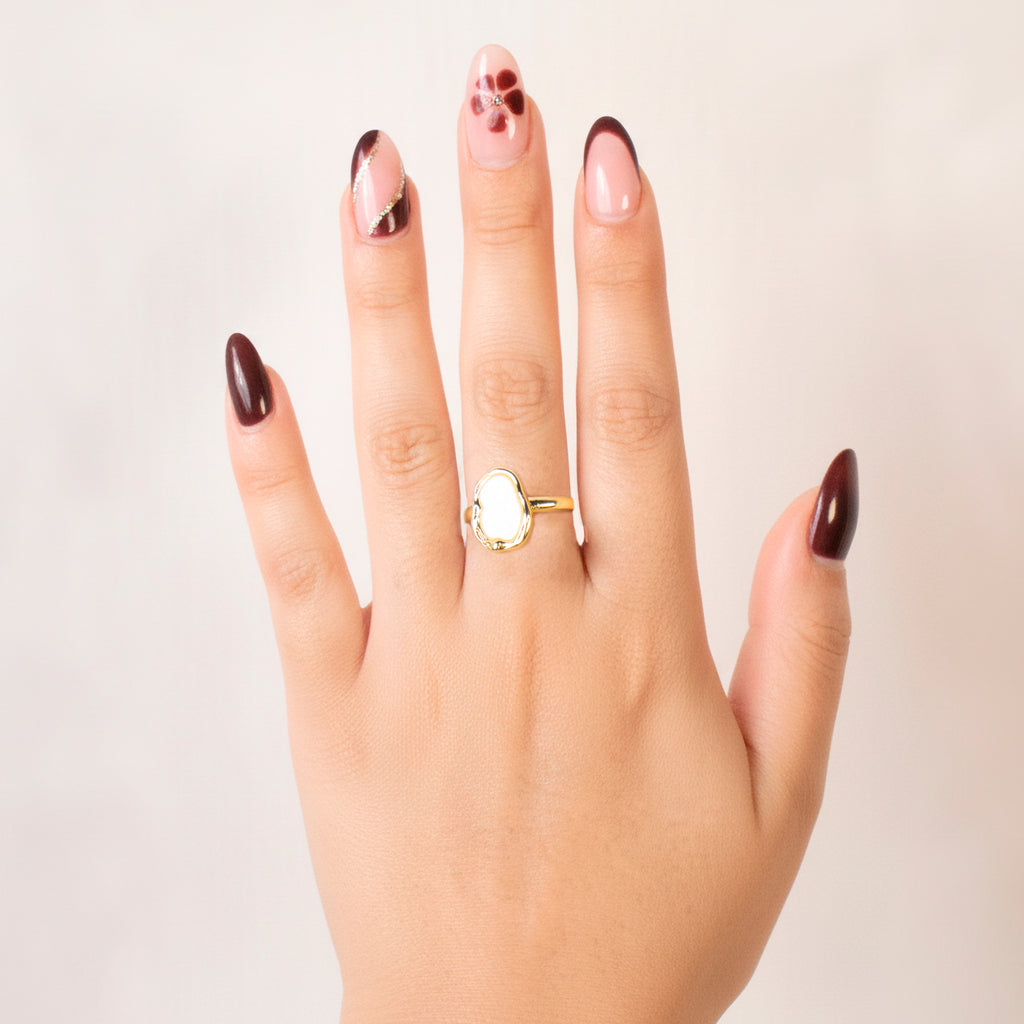 ANILLO ESPEJITO BAÑO EN RODIO