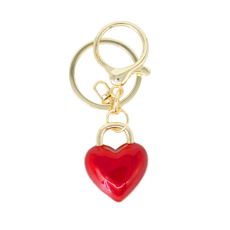 LLAVERO VIBRATING HEART BAÑO EN RODIO