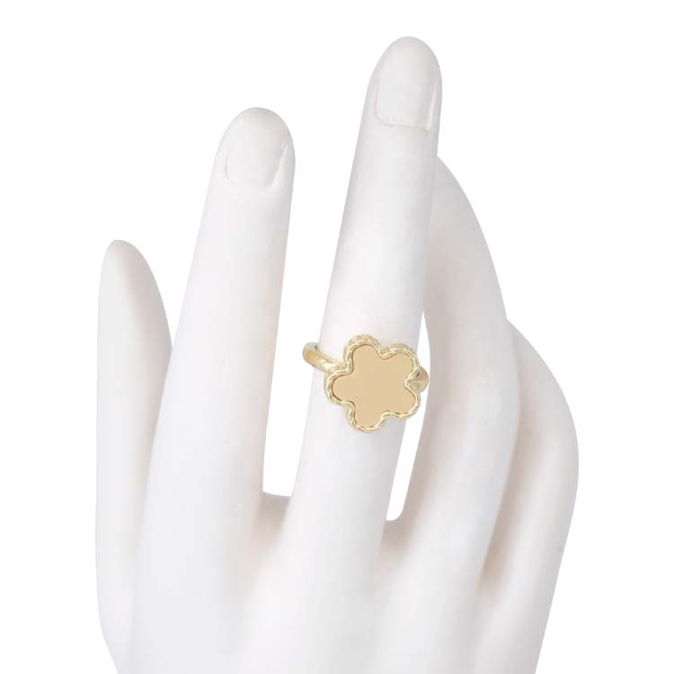 ANILLO FLOR SELENA BAÑO EN RODIO
