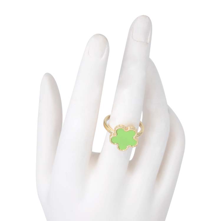 ANILLO FLOR SELENA BAÑO EN RODIO