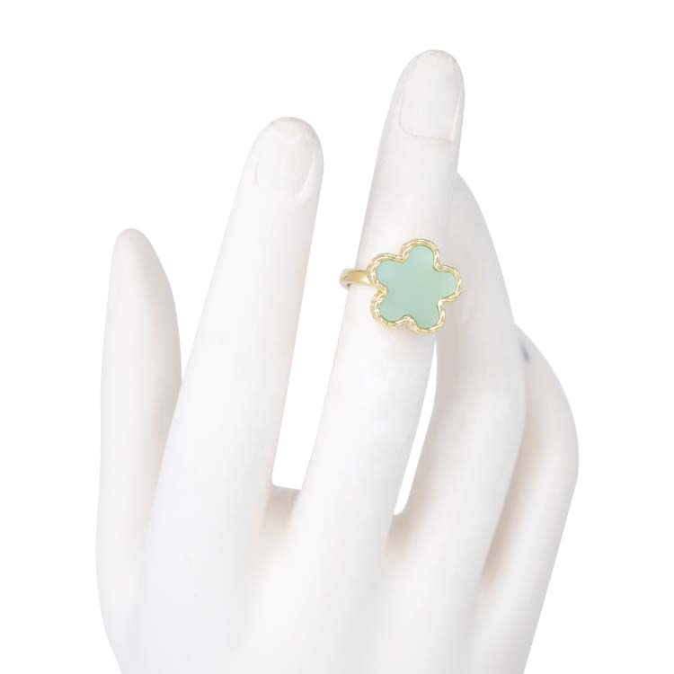 ANILLO FLOR SELENA BAÑO EN RODIO