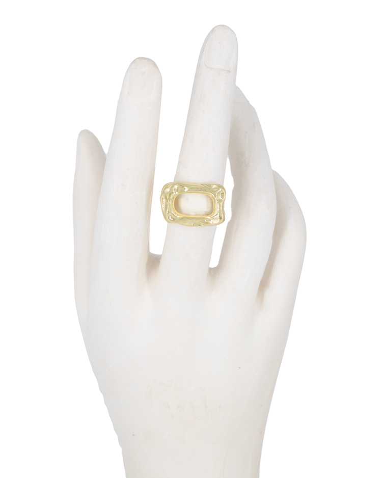 ANILLO CUADRO ABSTRACTO BAÑO EN RODIO