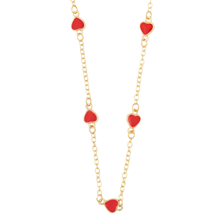 CADENA CORAZON PROMESA BAÑO EN RODIO