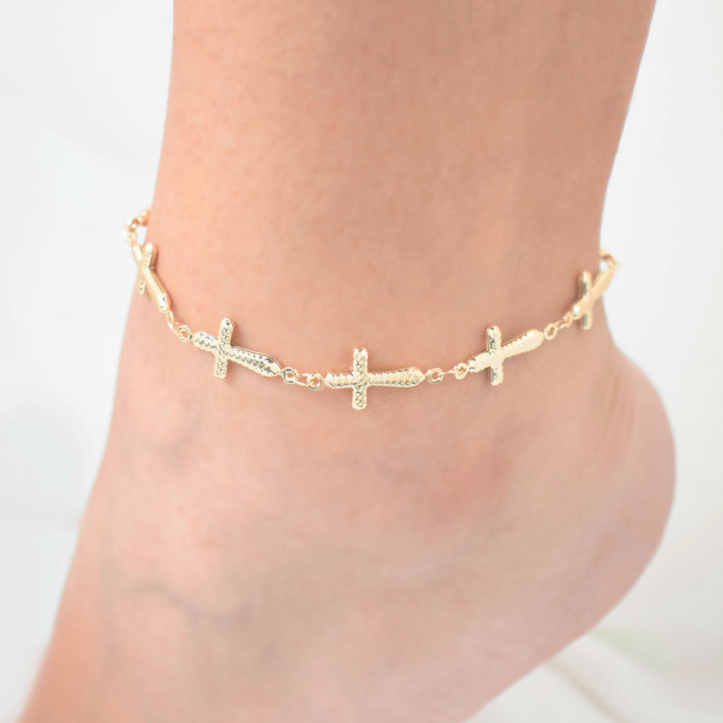 TOBILLERA RELIGIOSA BAÑO EN RODIO