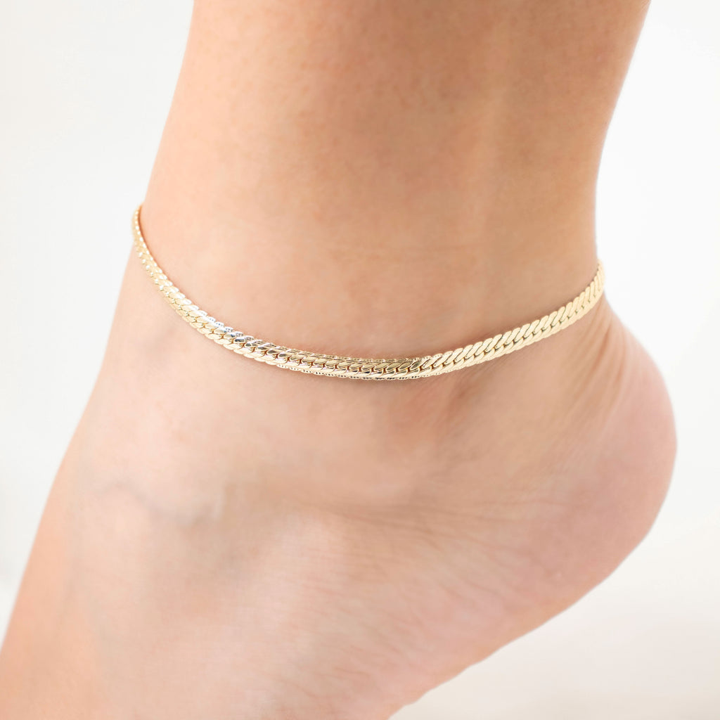 TOBILLERA GRIEGA BAÑO EN RODIO