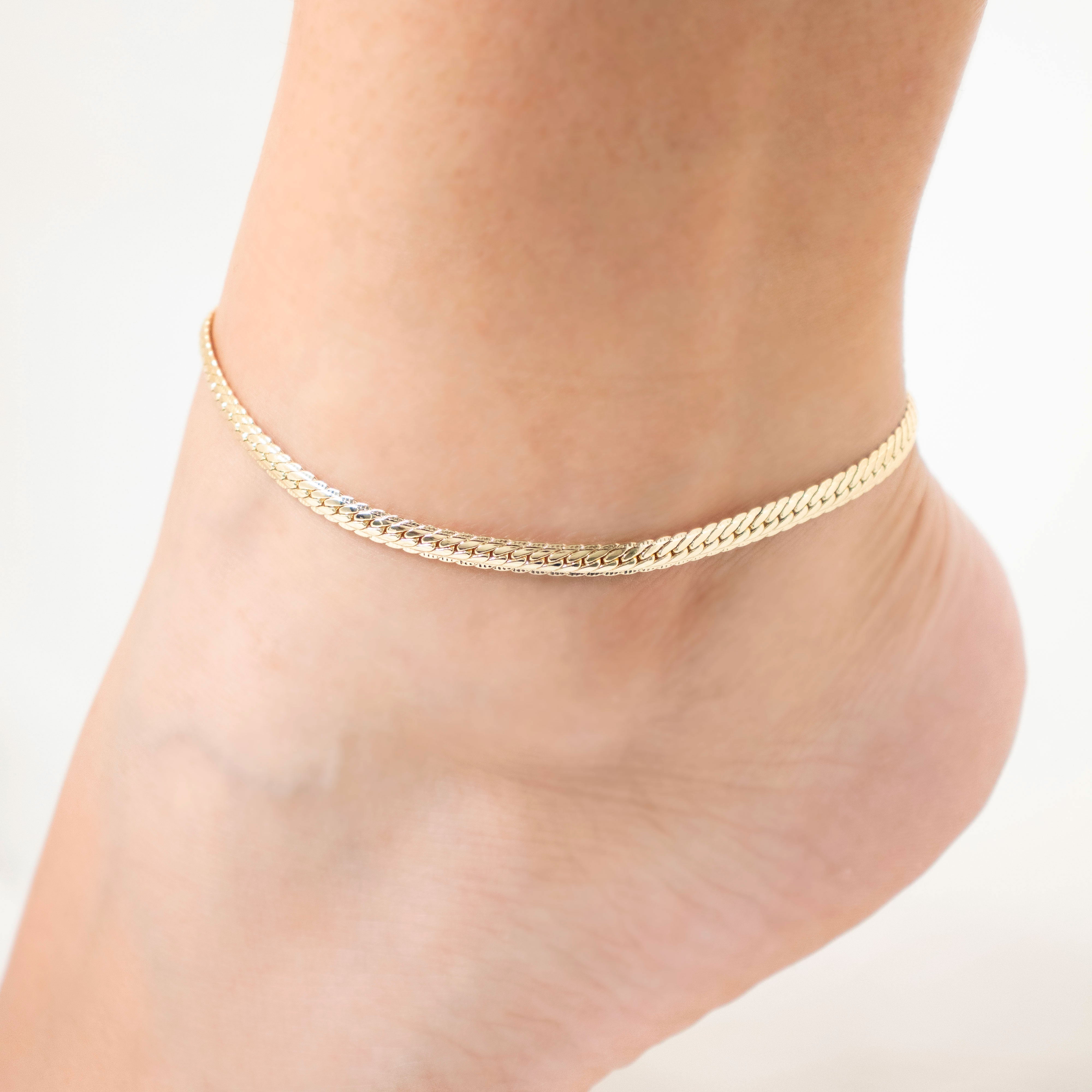 TOBILLERA GRIEGA BAÑO EN RODIO