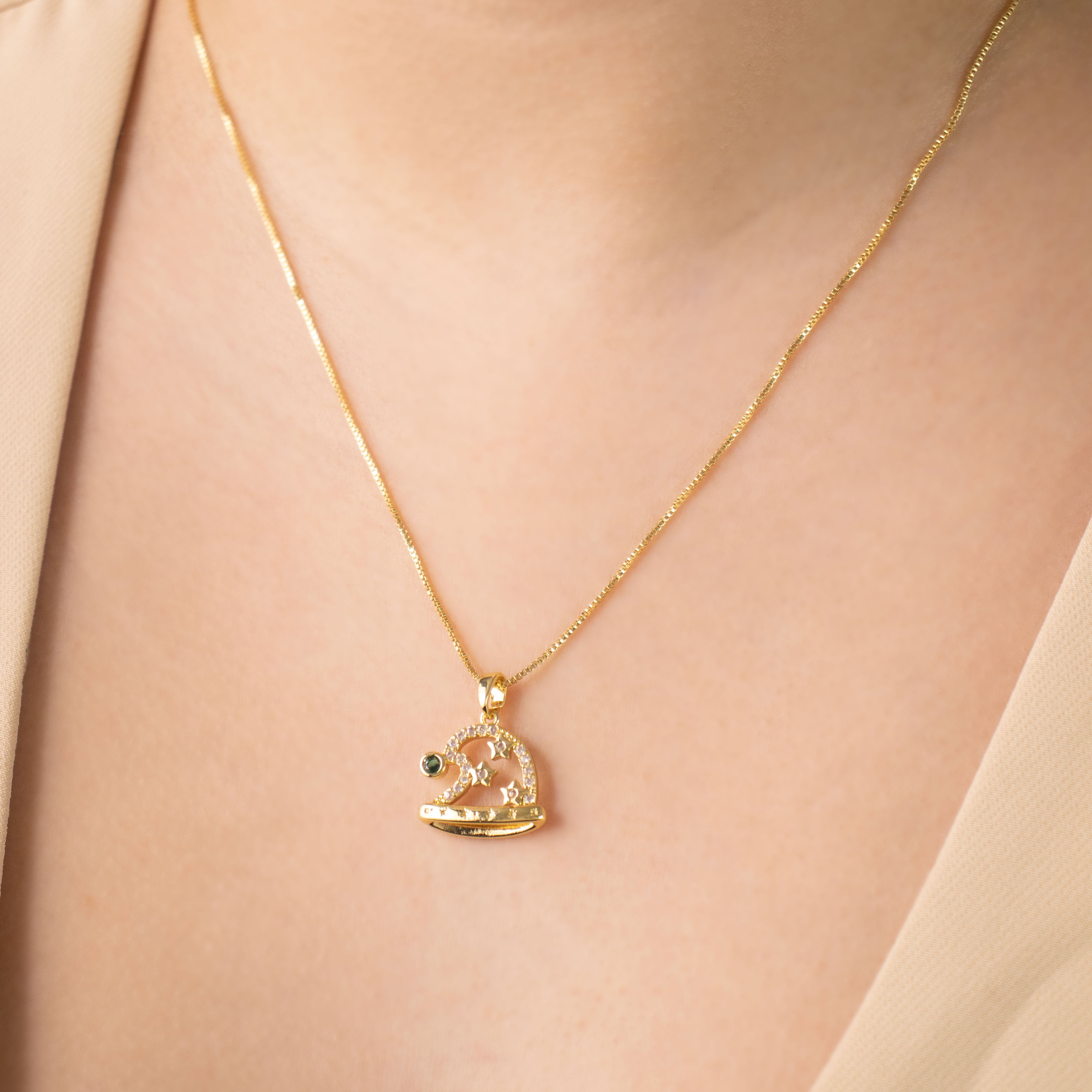 DIJE GORRO DE NAVIDAD BAÑO EN RODIO