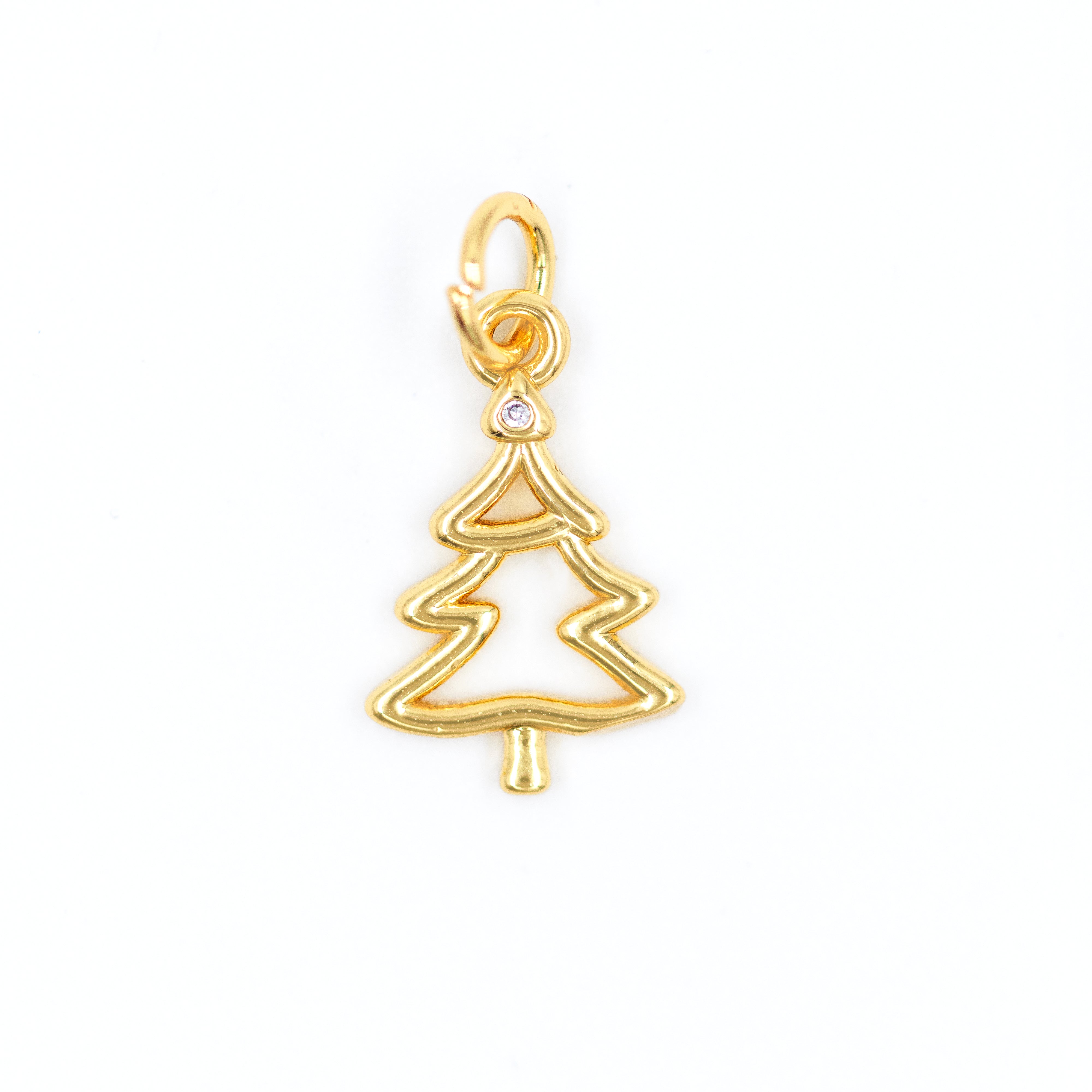 DIJE SILUETA DE ARBOL BAÑO EN RODIO