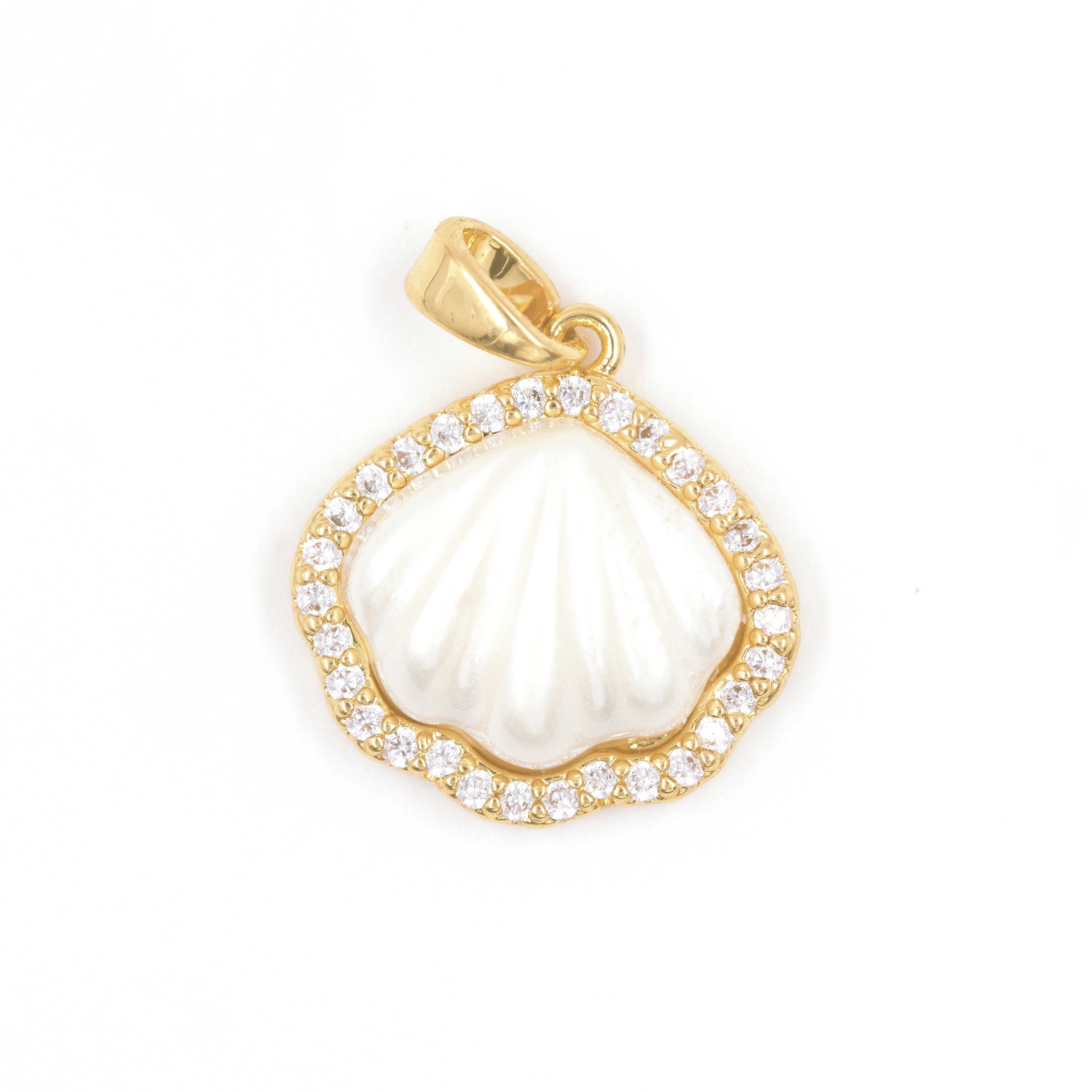 DIJE CONCHA CERRADA BAÑO EN RODIO