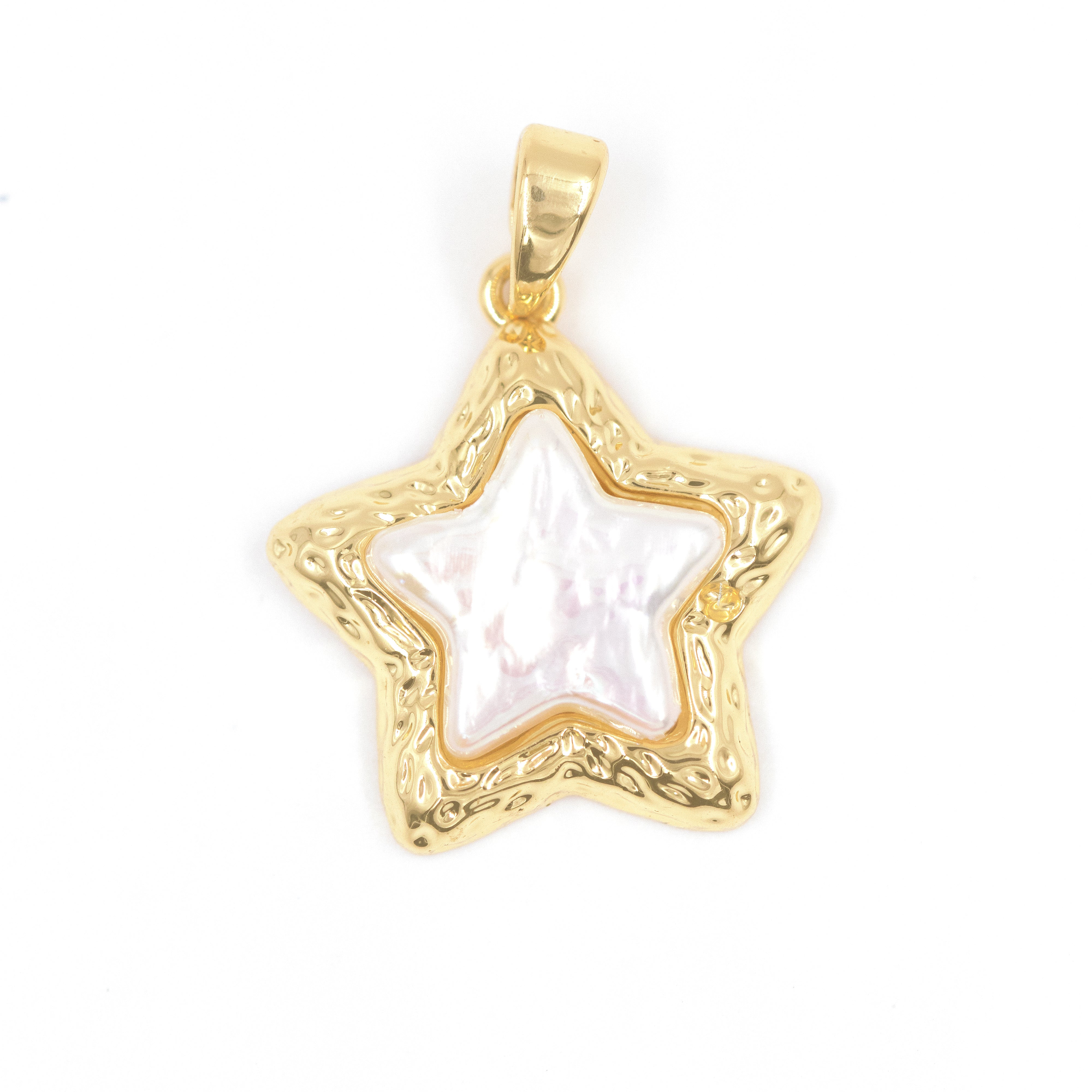 DIJE ESTRELLA PRISMA BAÑO EN RODIO