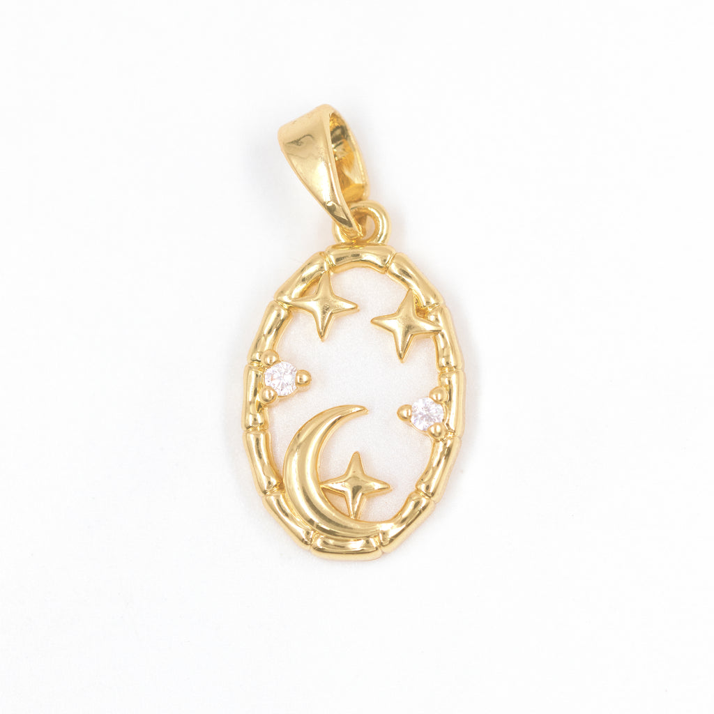 DIJE ESPEJO ESTELAR BAÑO EN RODIO