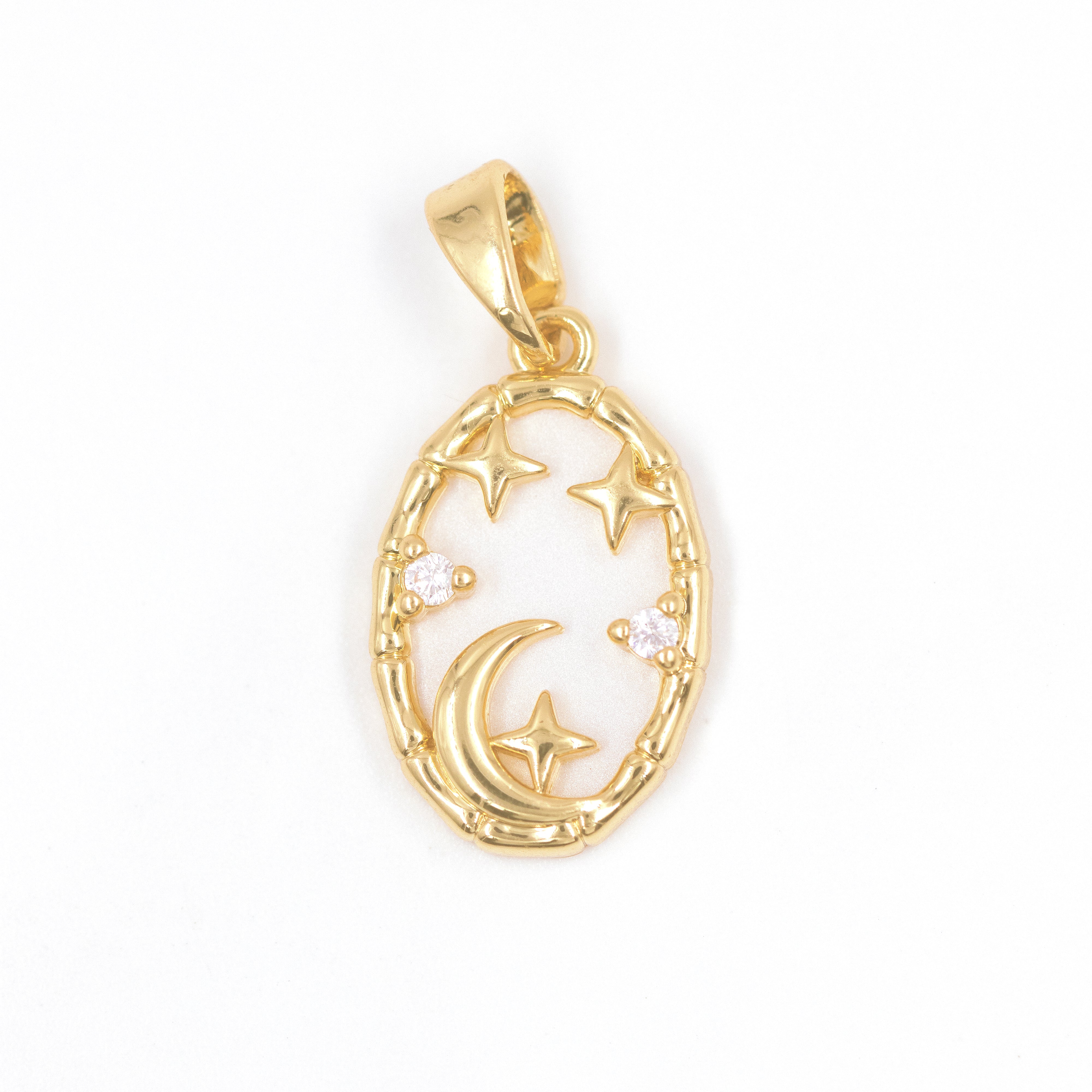 DIJE ESPEJO ESTELAR BAÑO EN RODIO