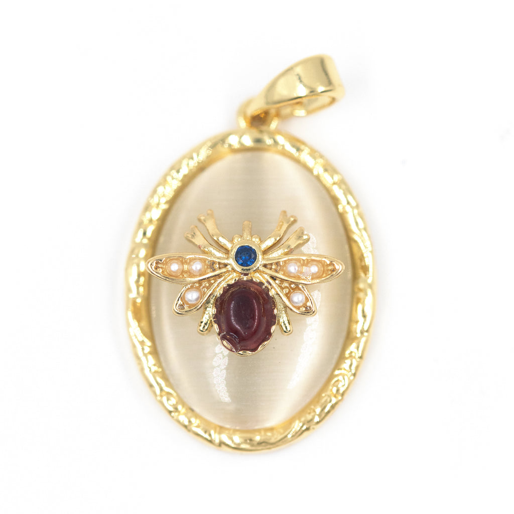 DIJE MOSQUITA CIRCON BAÑO EN RODIO