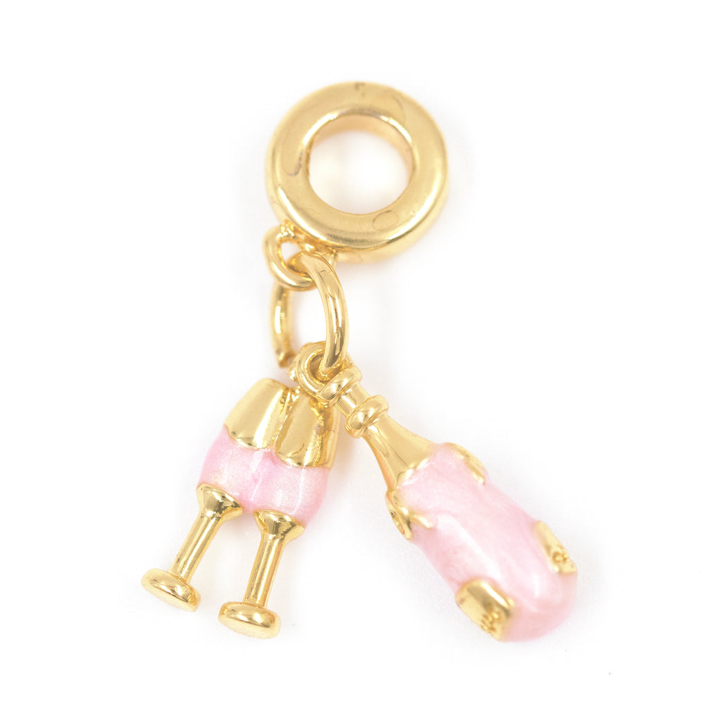 DIJE CHARM CHAMPAGNE BAÑO EN RODIO