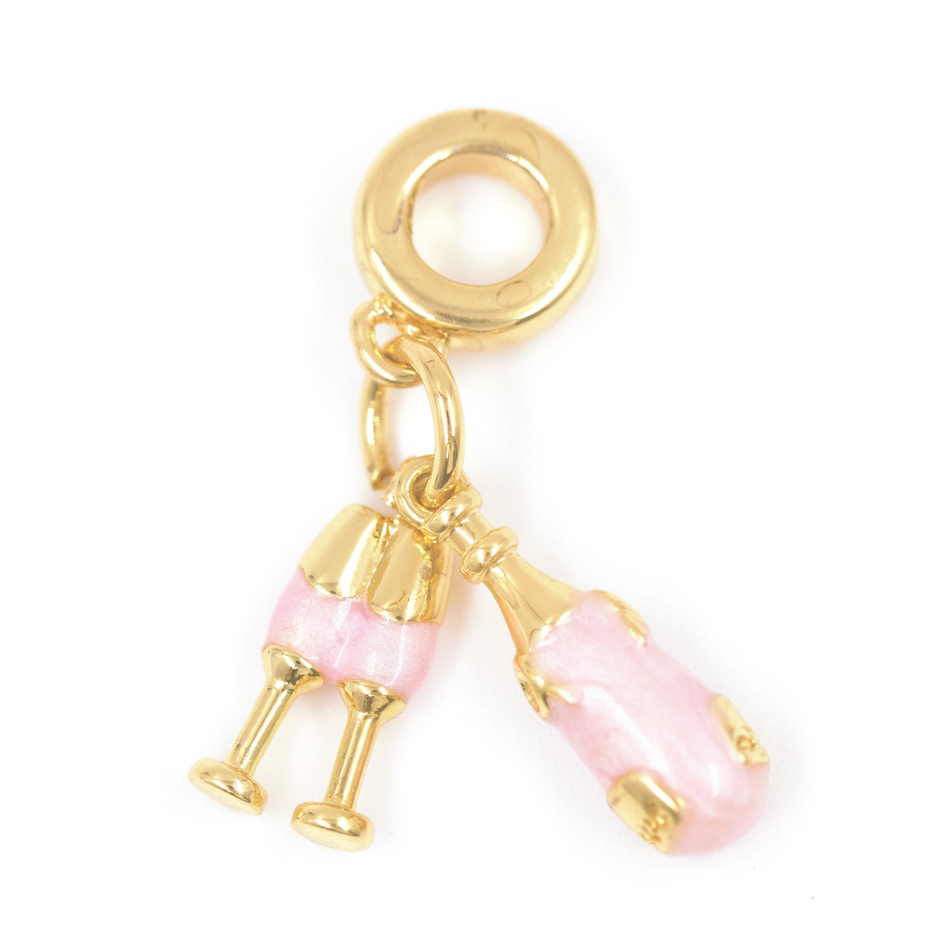 DIJE CHARM CHAMPAGNE BAÑO EN RODIO