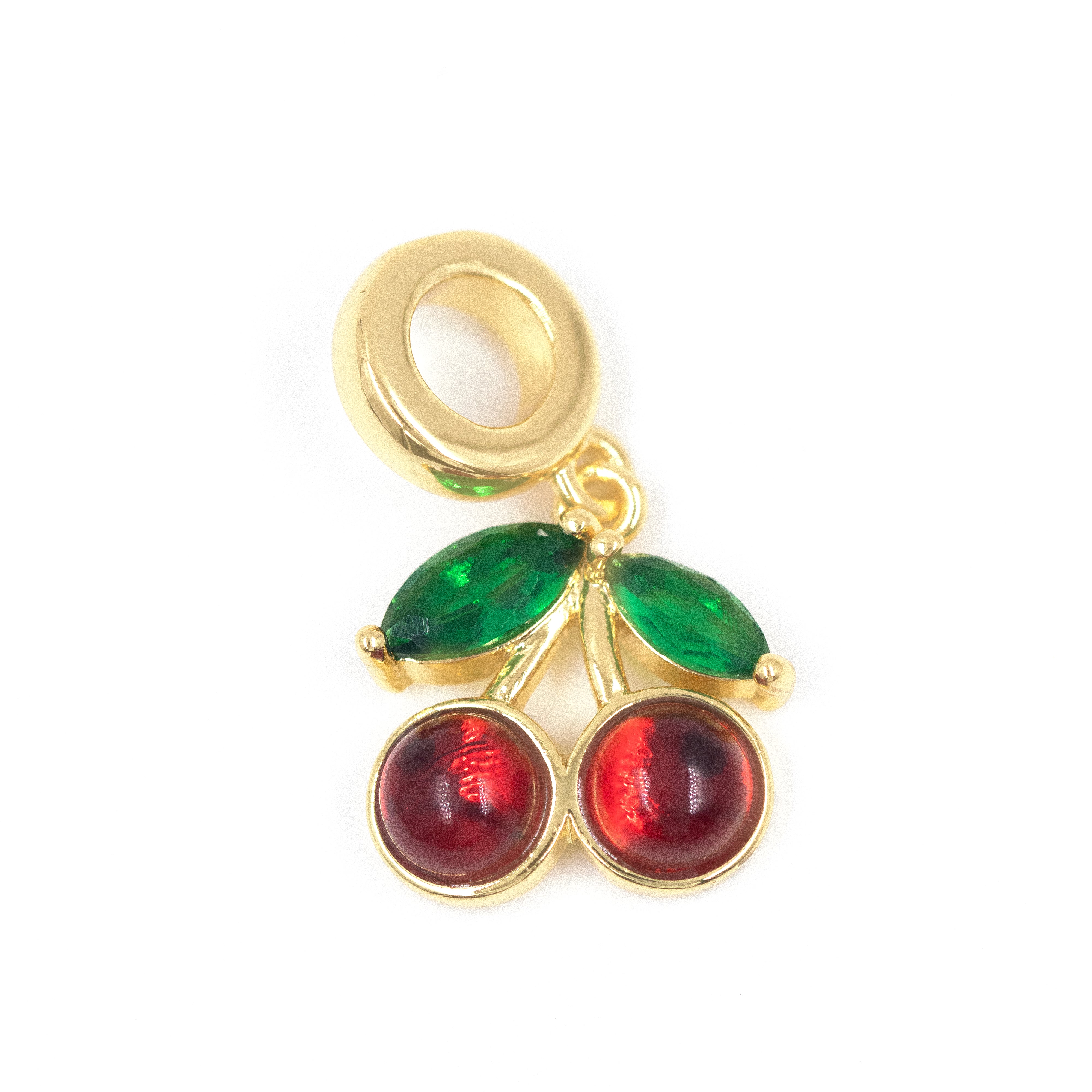 DIJE CHARM CEREZA BAÑO EN RODIO