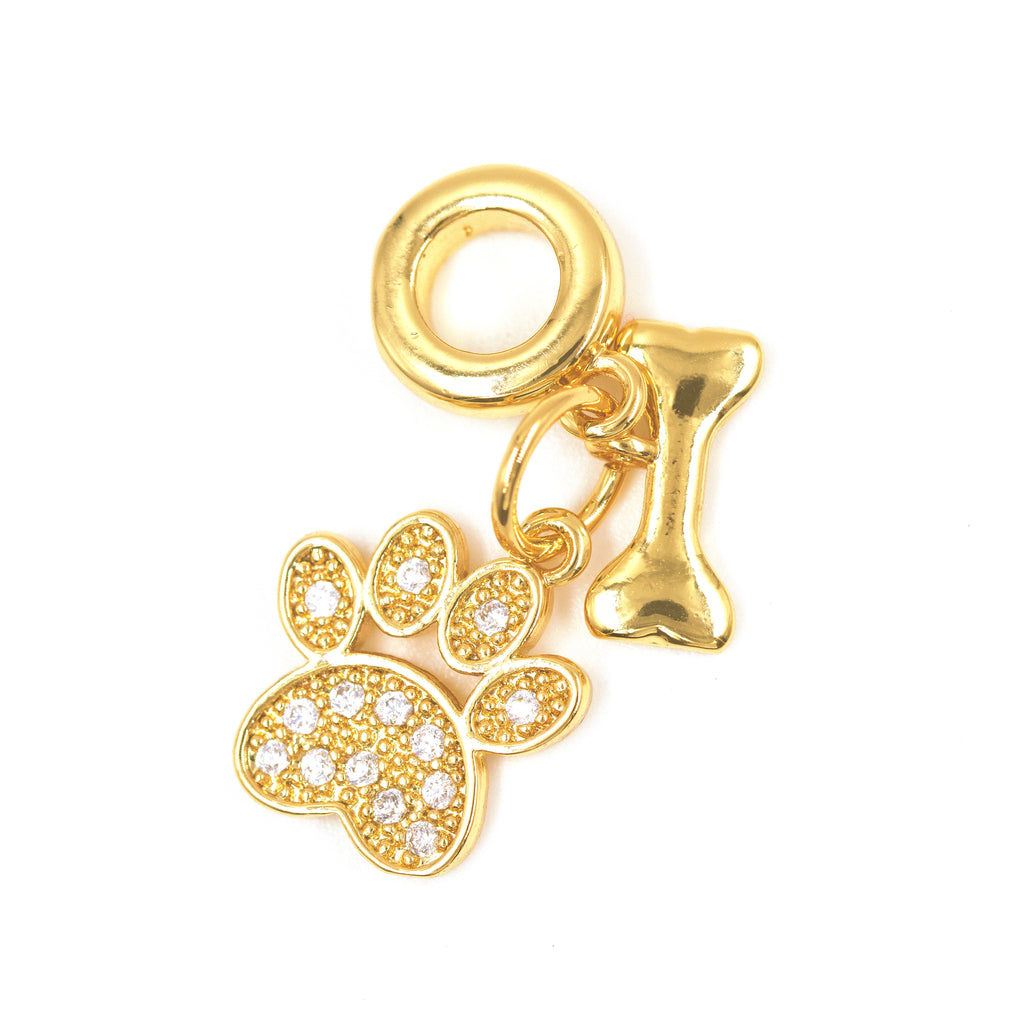 DIJE CHARM HUELLITAS BAÑO EN RODIO