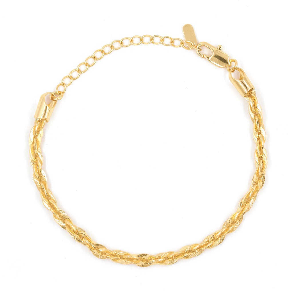 PULSERA ENTRELAZADA AURORA BAÑO EN RODIO