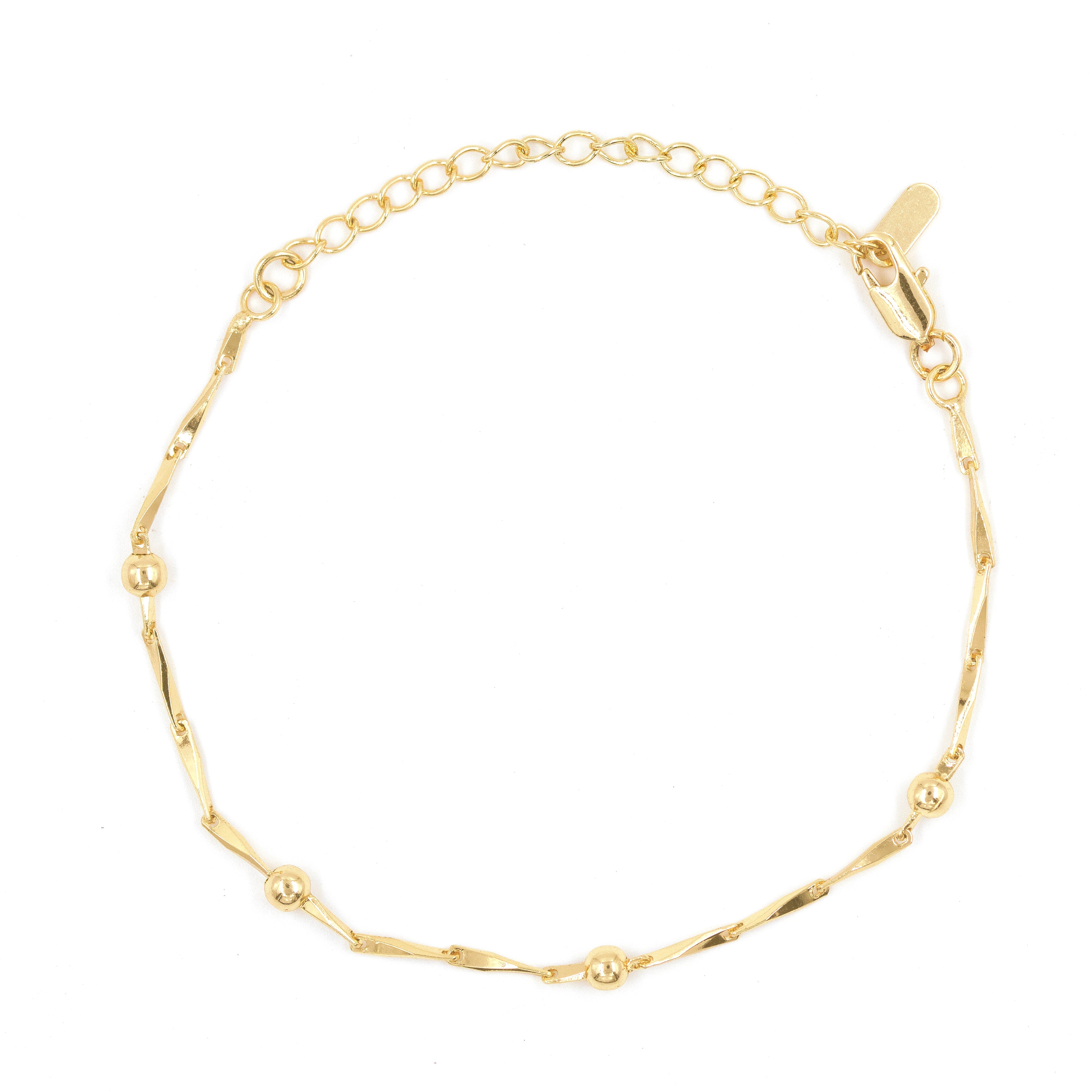 PULSERA AGUJAS BAÑO EN RODIO