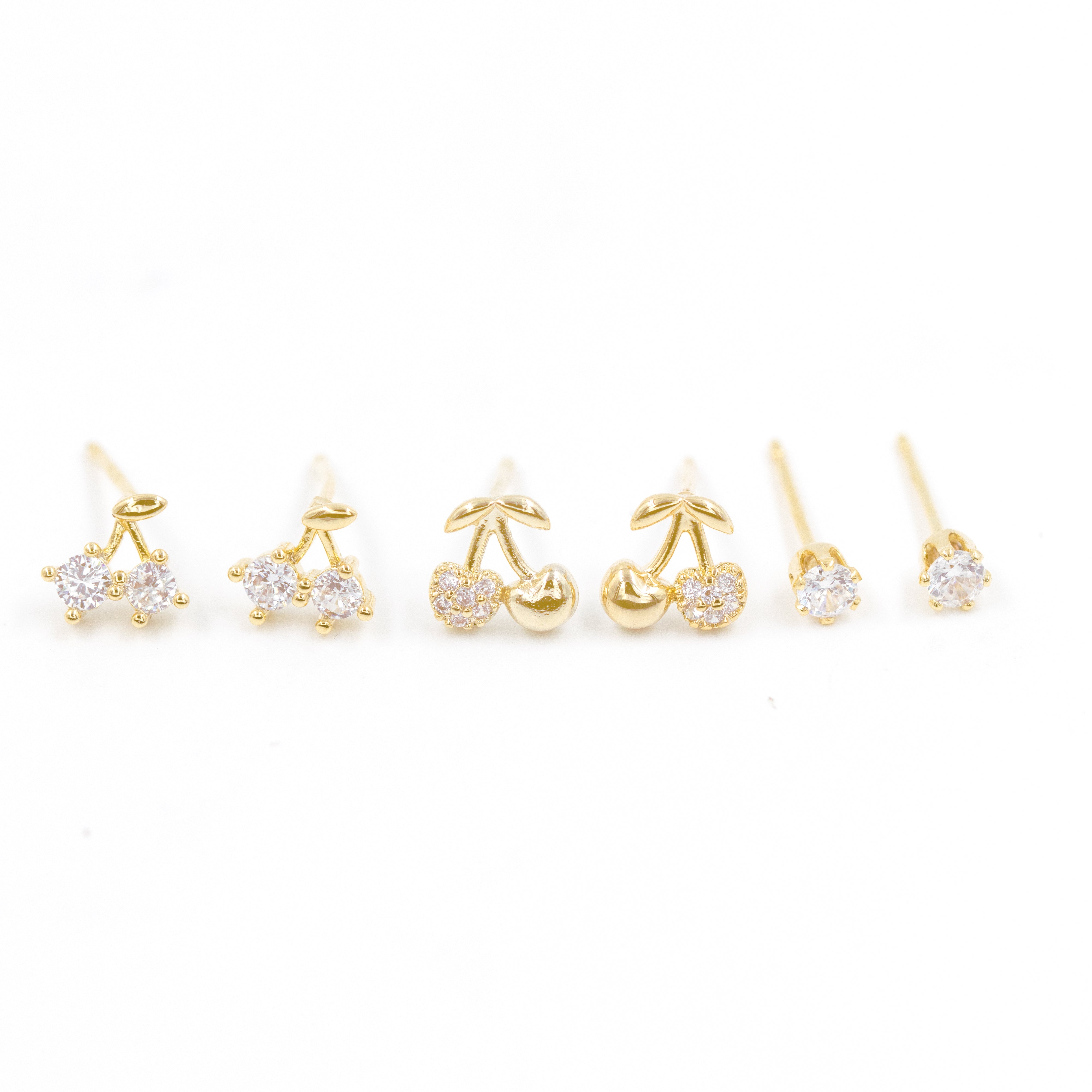 SET X3 DE TOPOS Y CANDONGAS BAÑO EN RODIO