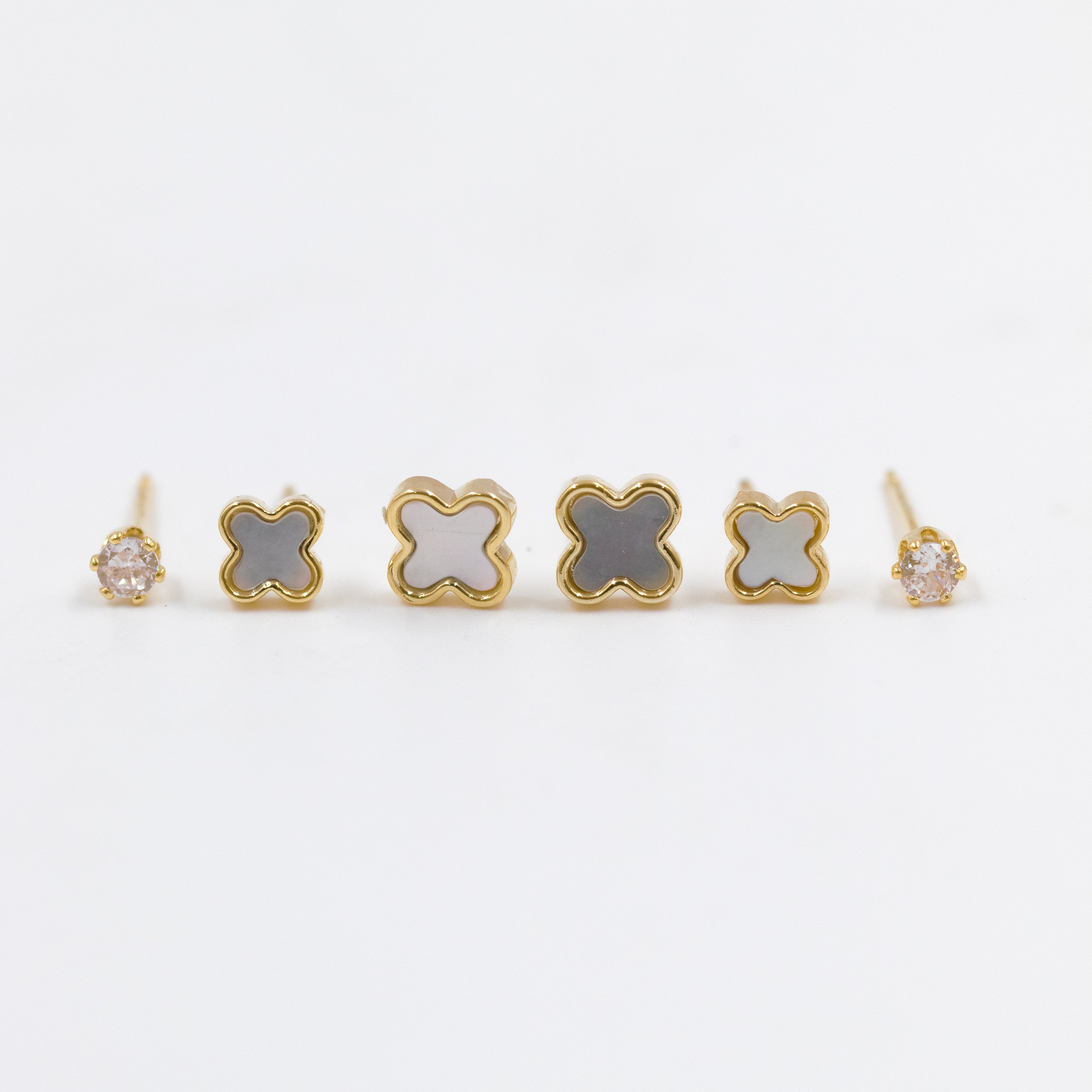 SET X3 DE TOPOS Y CANDONGAS BAÑO EN RODIO