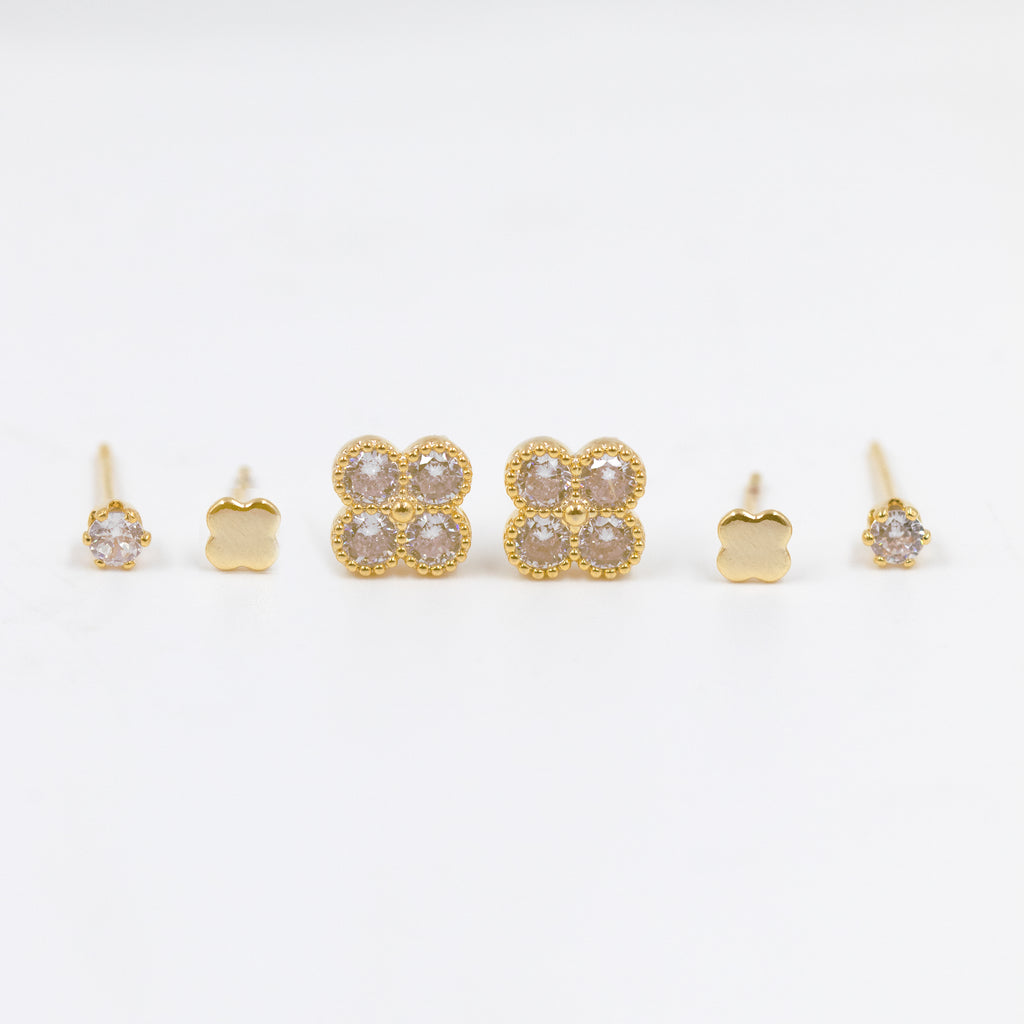 SET X3 DE TOPOS Y CANDONGAS BAÑO EN RODIO