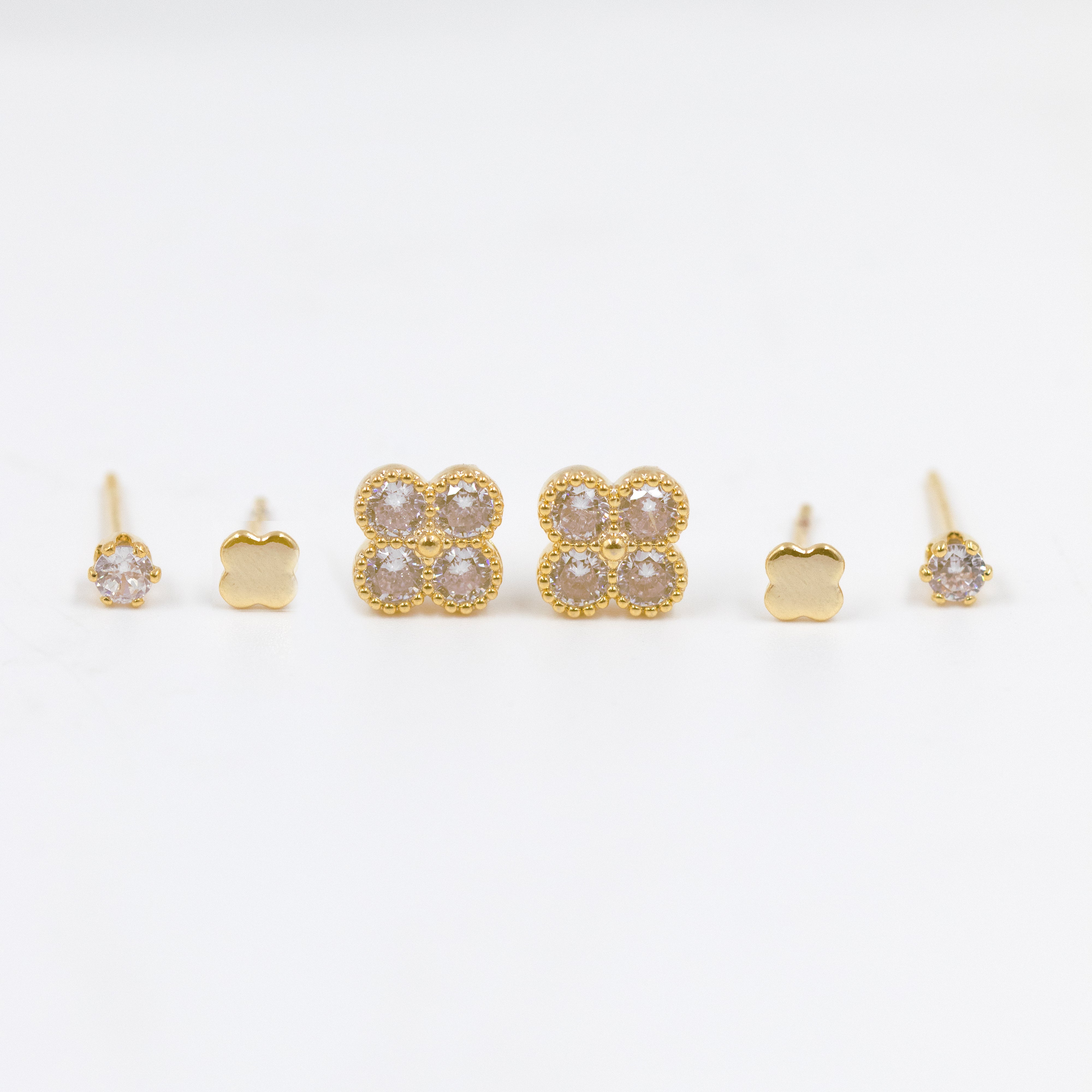 SET X3 DE TOPOS Y CANDONGAS BAÑO EN RODIO