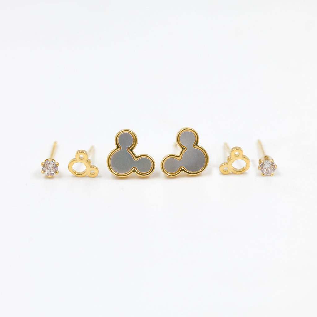 SET X3 DE TOPOS Y CANDONGAS BAÑO EN RODIO