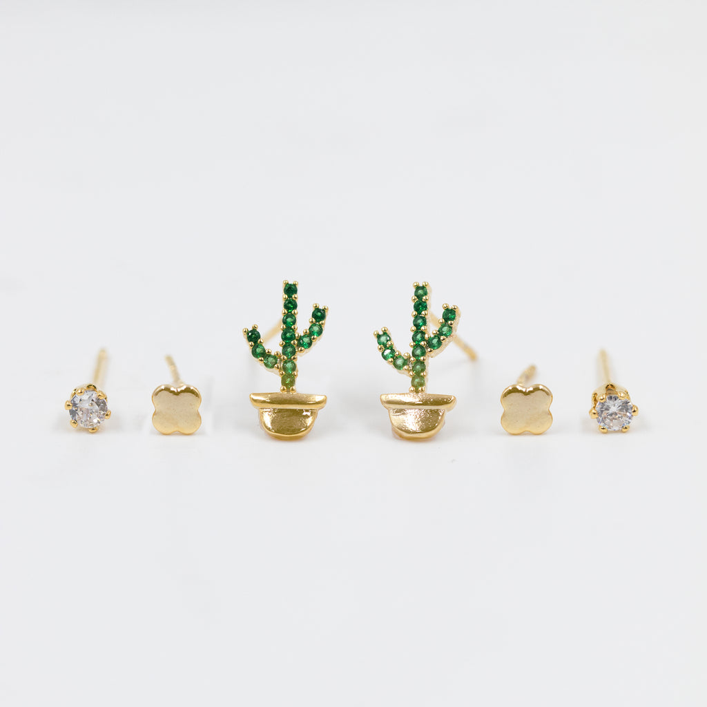 SET X3 DE TOPOS Y CANDONGAS BAÑO EN RODIO