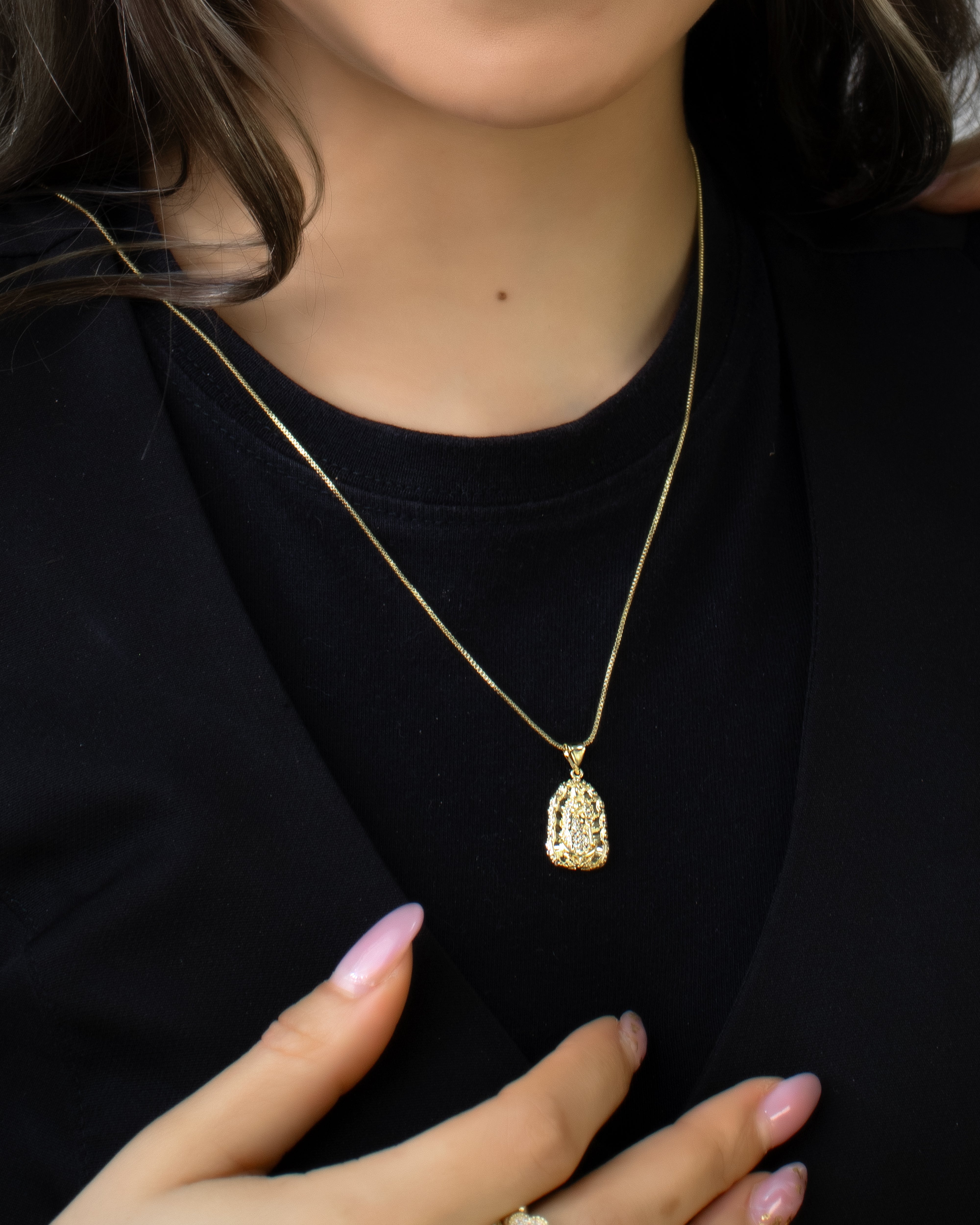 DIJE VIRGEN RADIANTE BAÑO EN RODIO