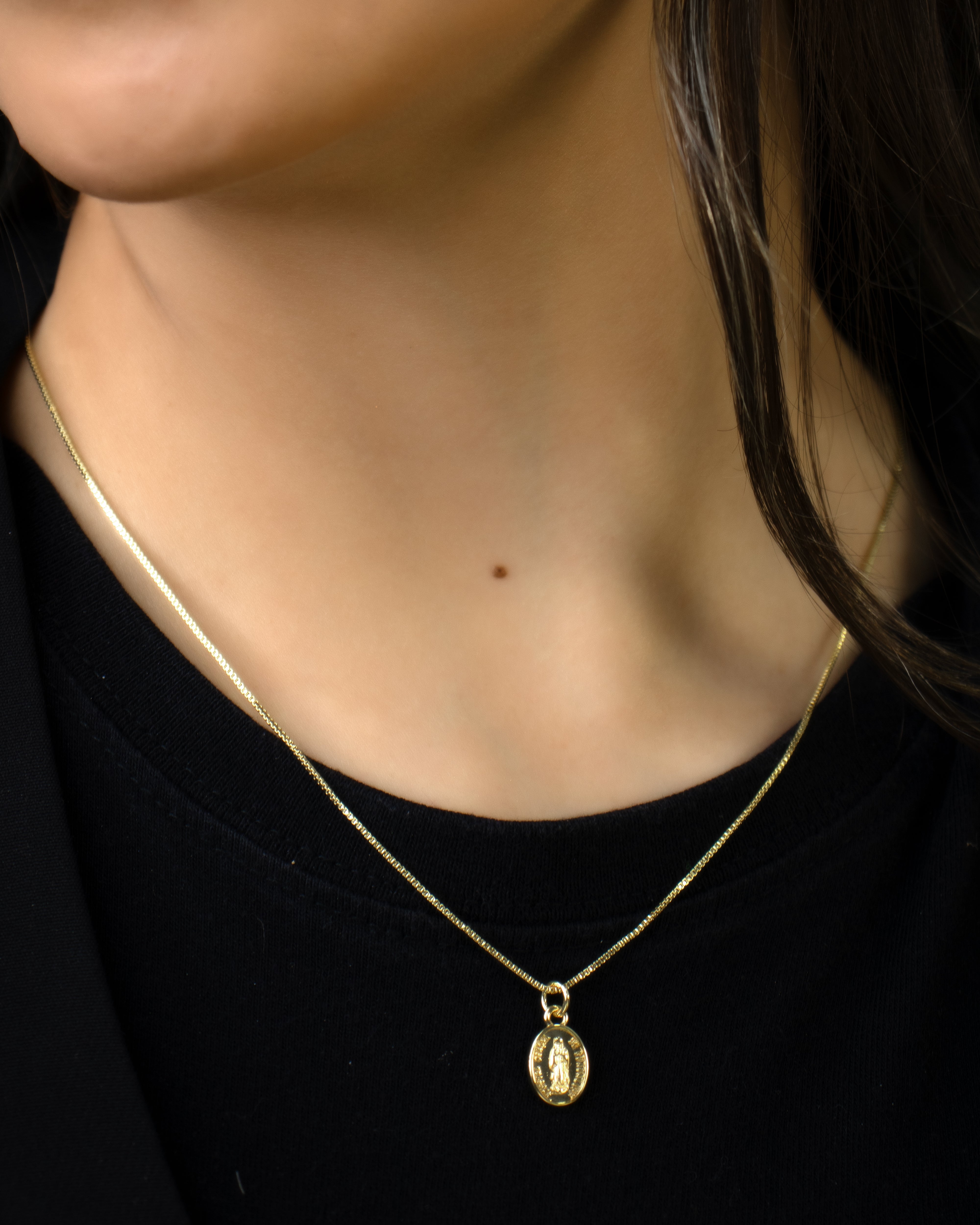 DIJE MINI VIRGEN DE GUADALUPE BAÑO EN RODIO