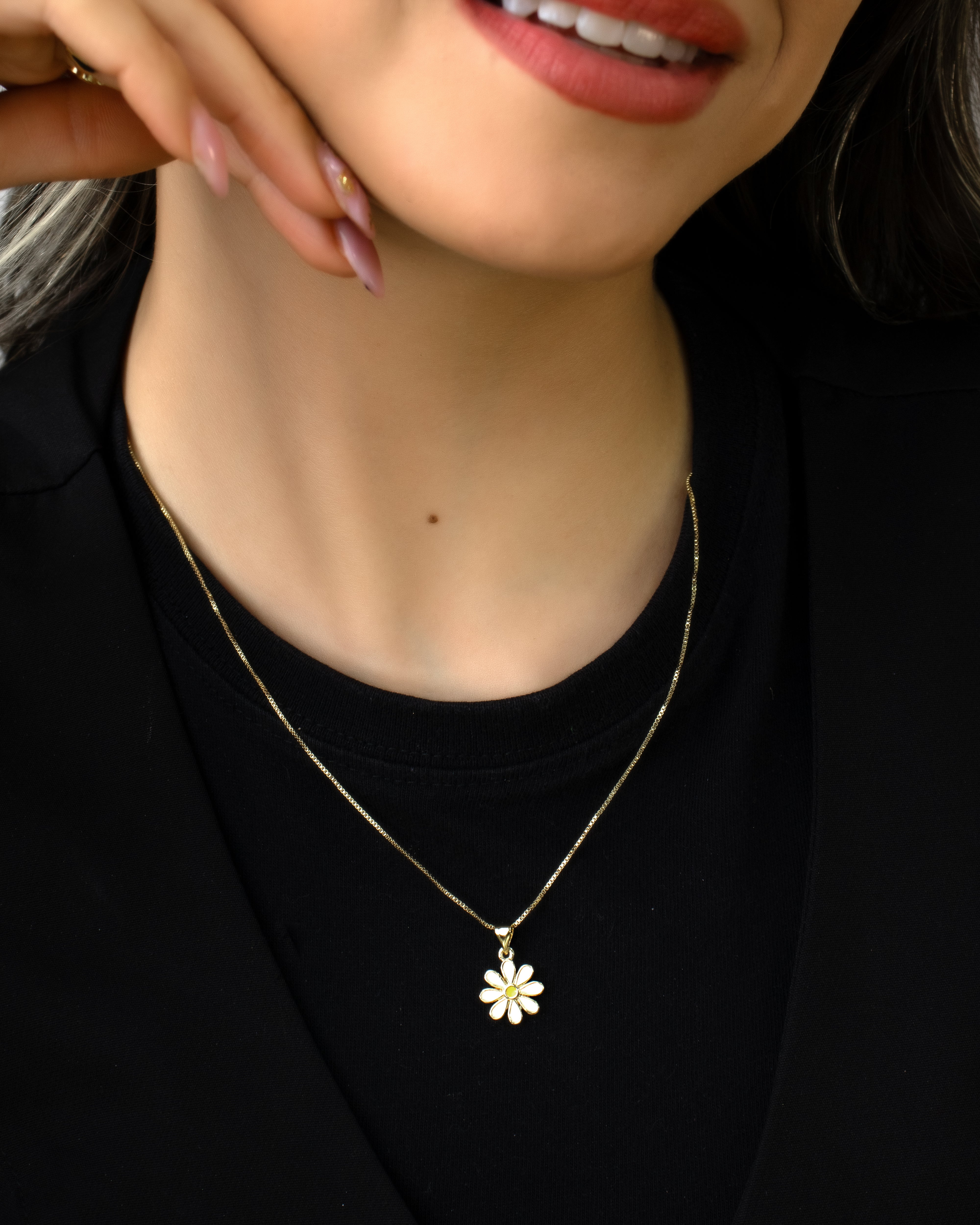 DIJE MARGARITA FLORE BAÑO EN RODIO