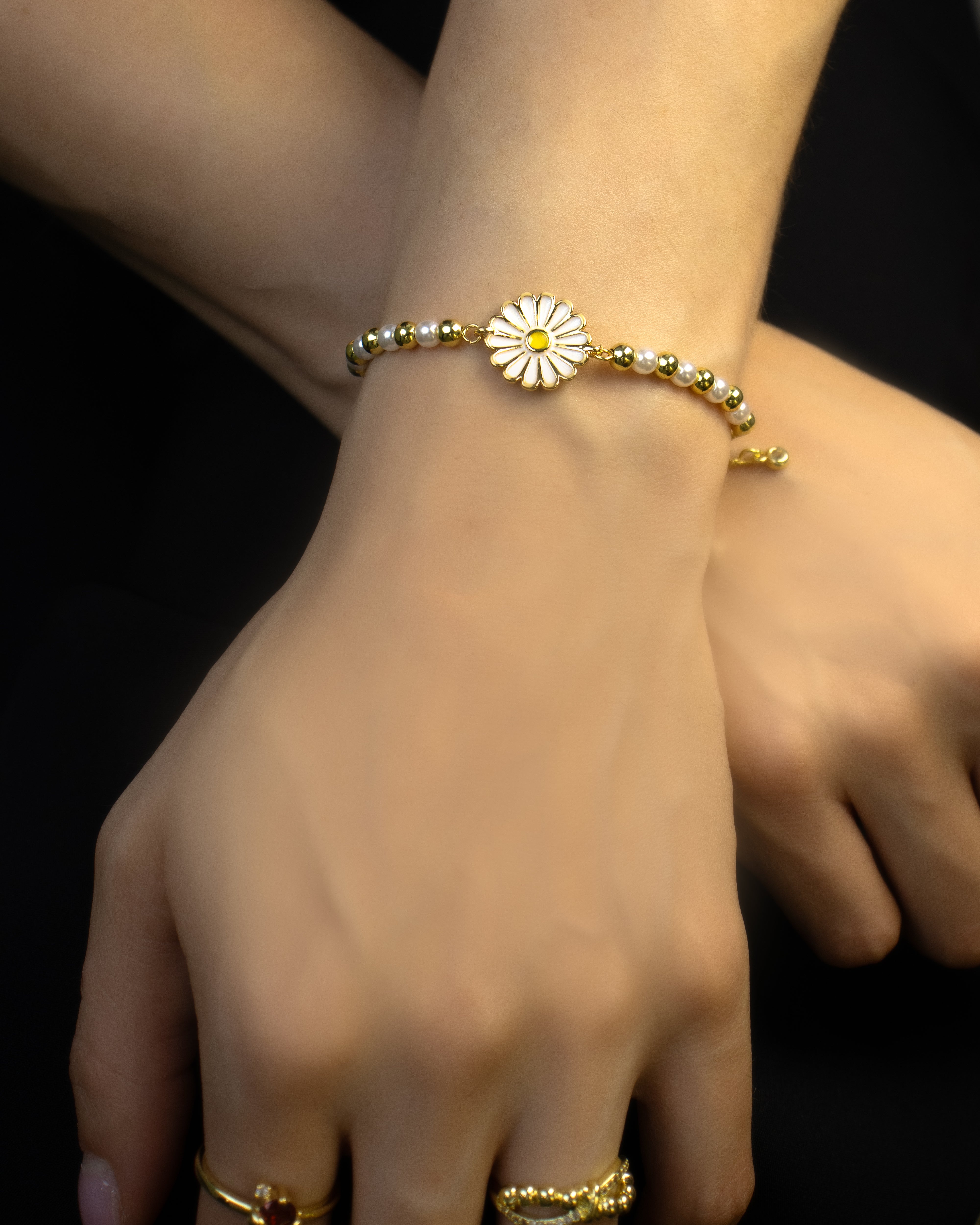 DIJE MARGARITA PETALIA BAÑO EN RODIO