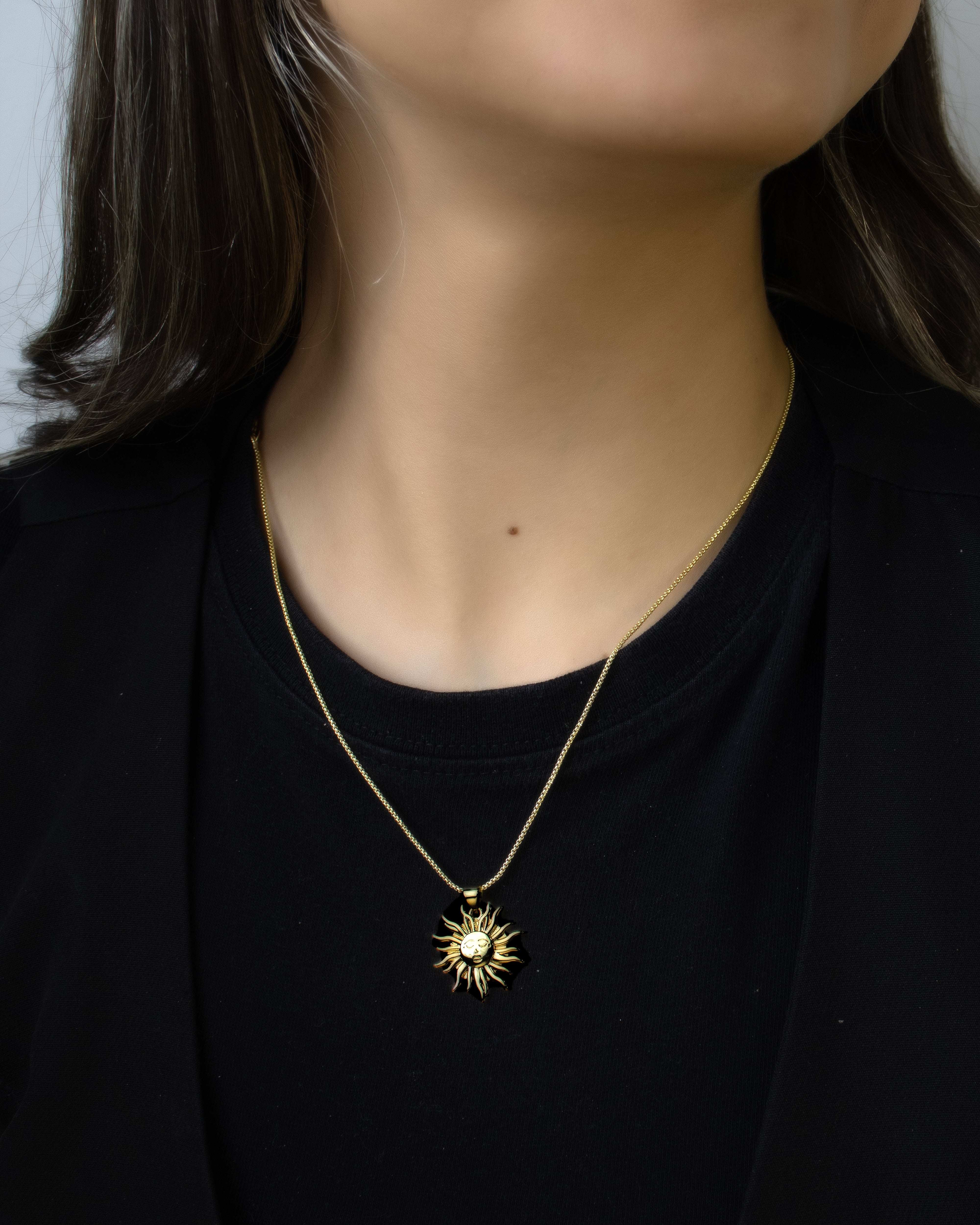 DIJE SOL ETERNO BAÑO EN RODIO