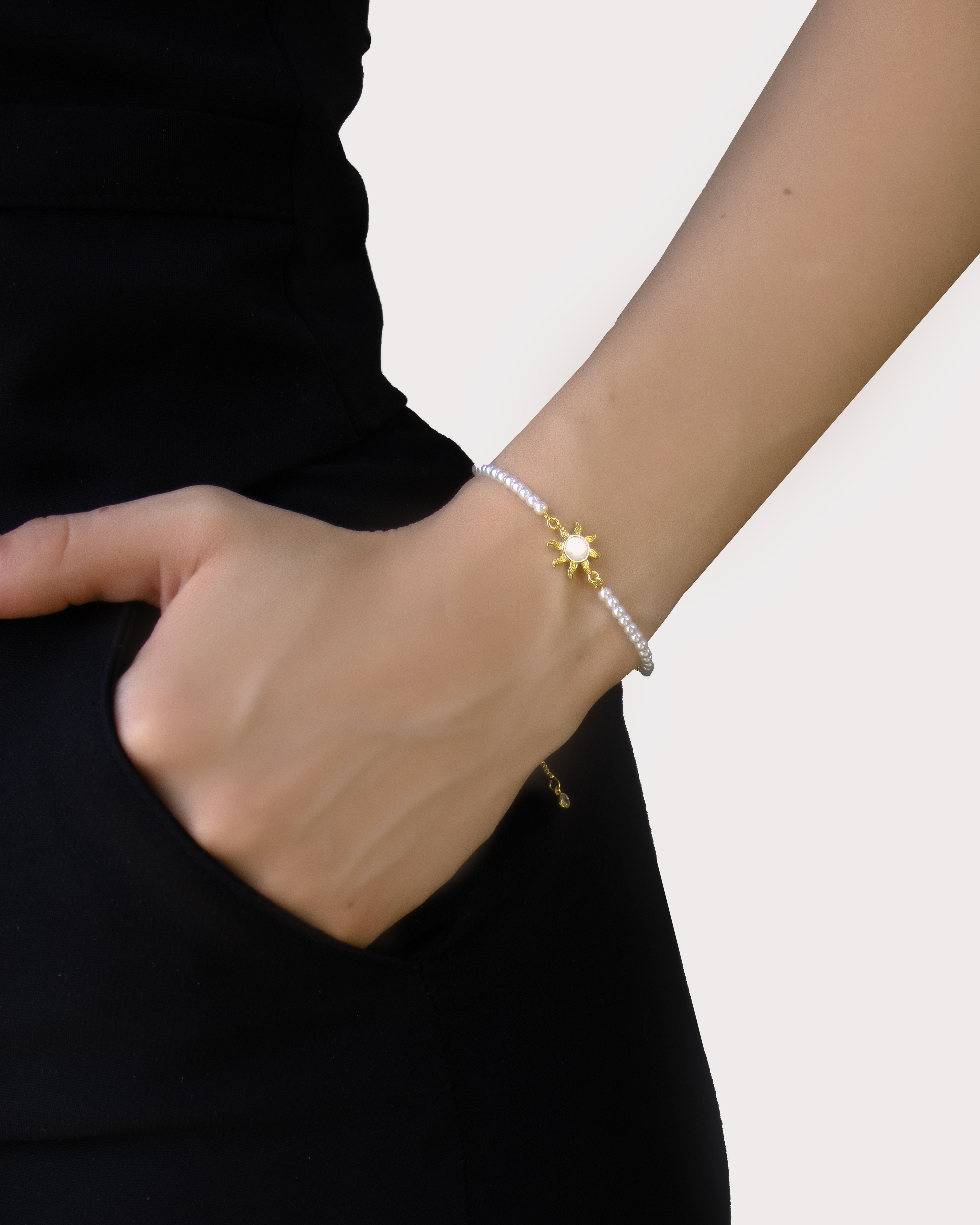 DIJE SOL CENTRO BLANCO BAÑO EN RODIO