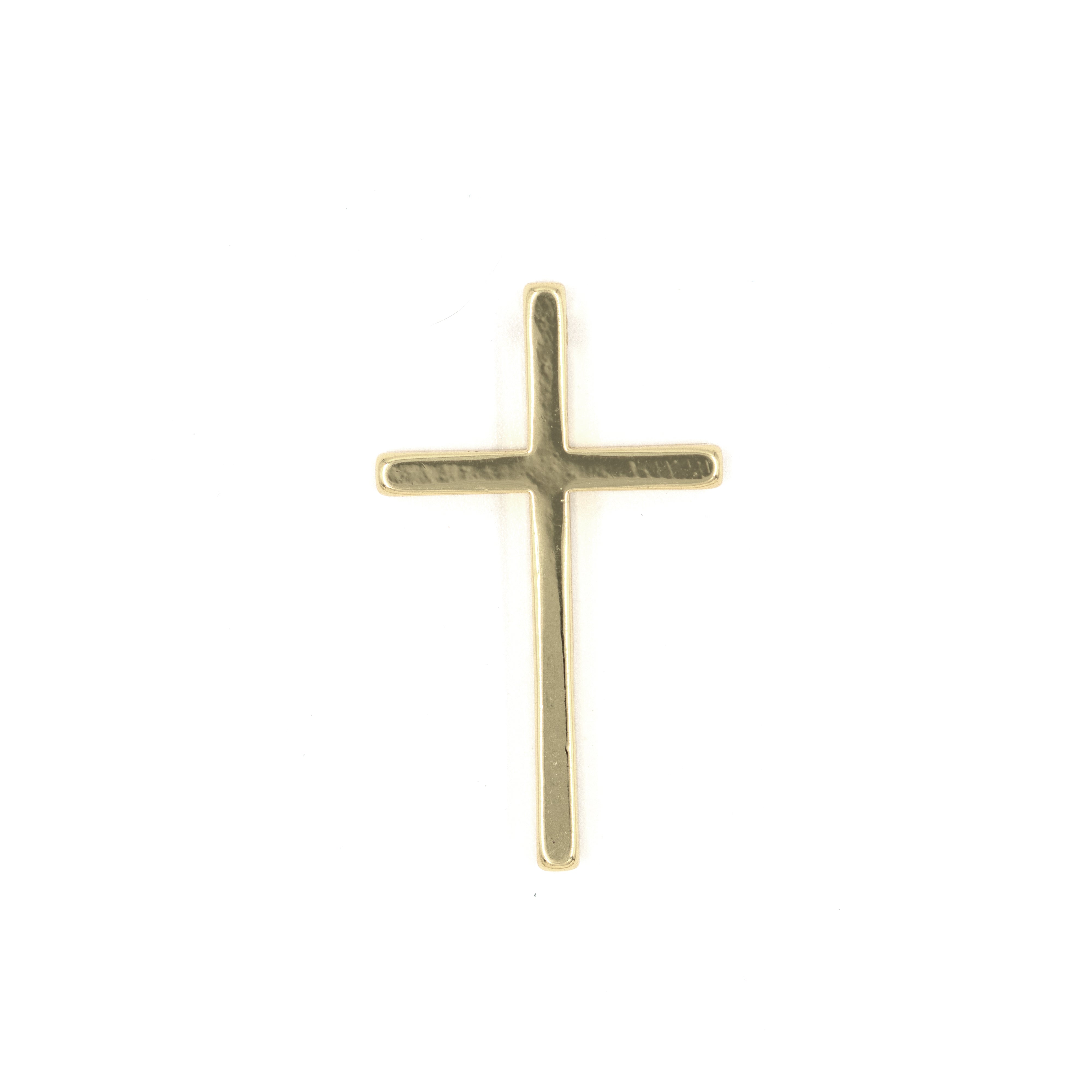 DIJE CRUZ BENDITA LARGA BAÑO EN RODIO