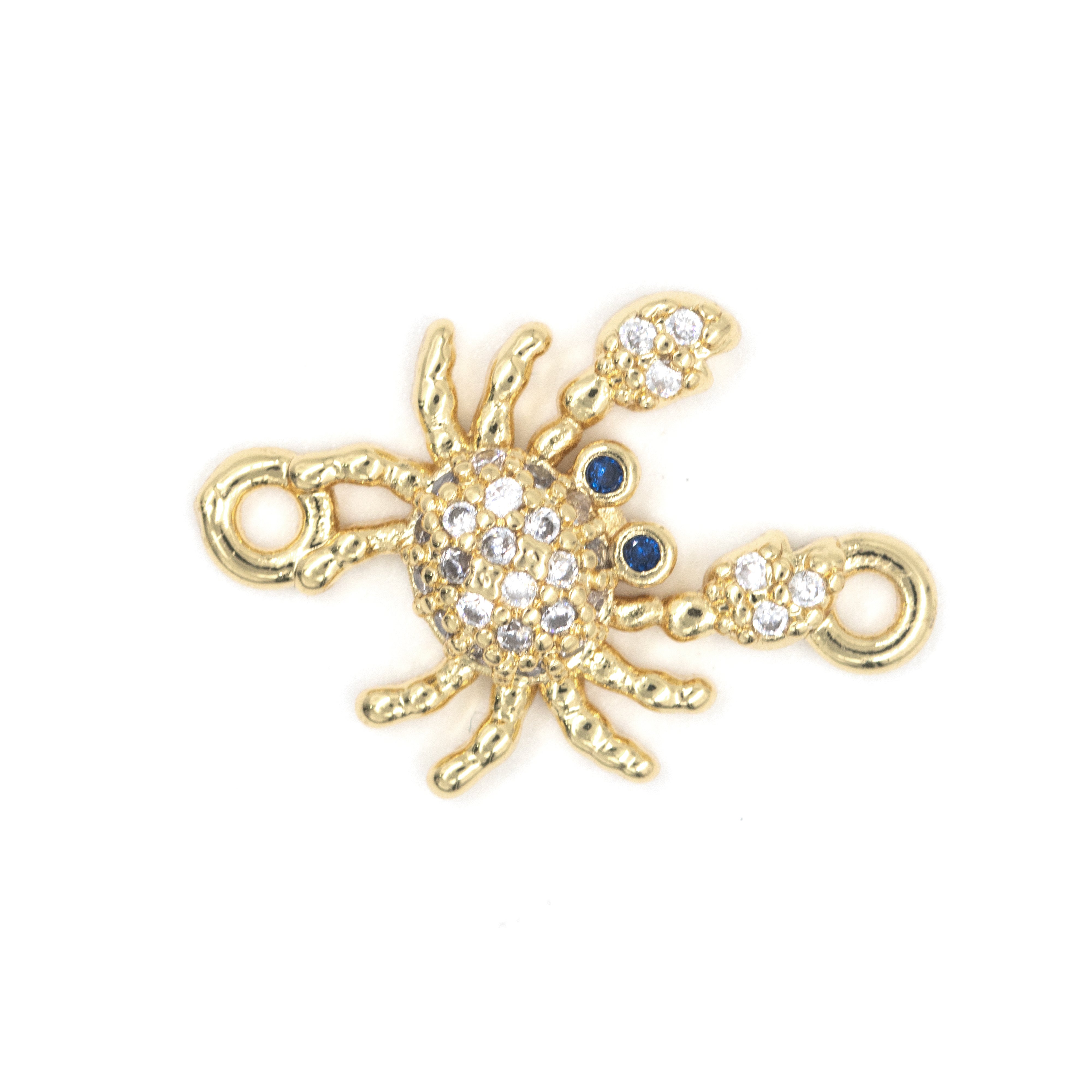 DIJE CANGREJO CIRCONADO BAÑO EN RODIO