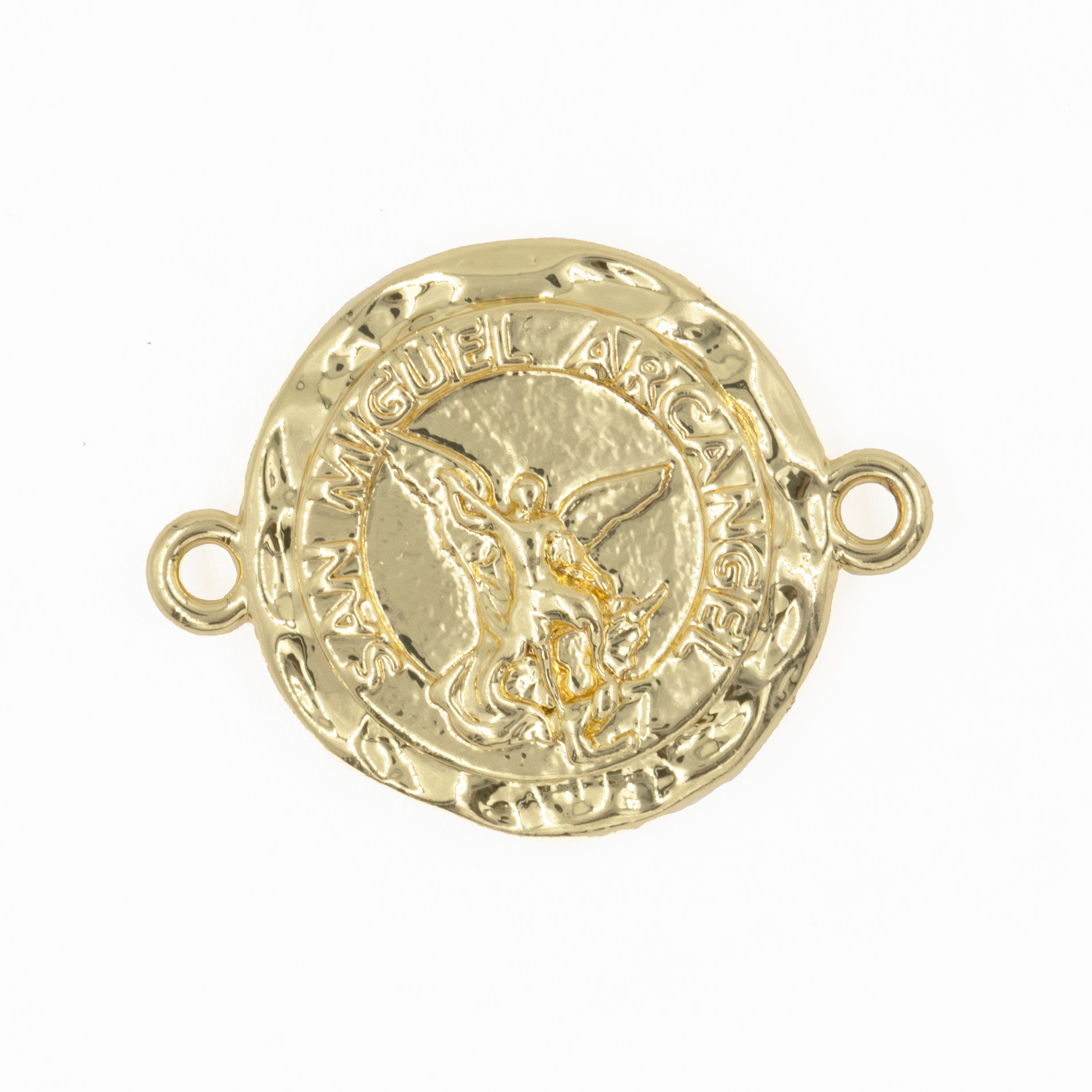 DIJE PULSERA ARCANGEL SAN MIGUEL BAÑO EN RODIO