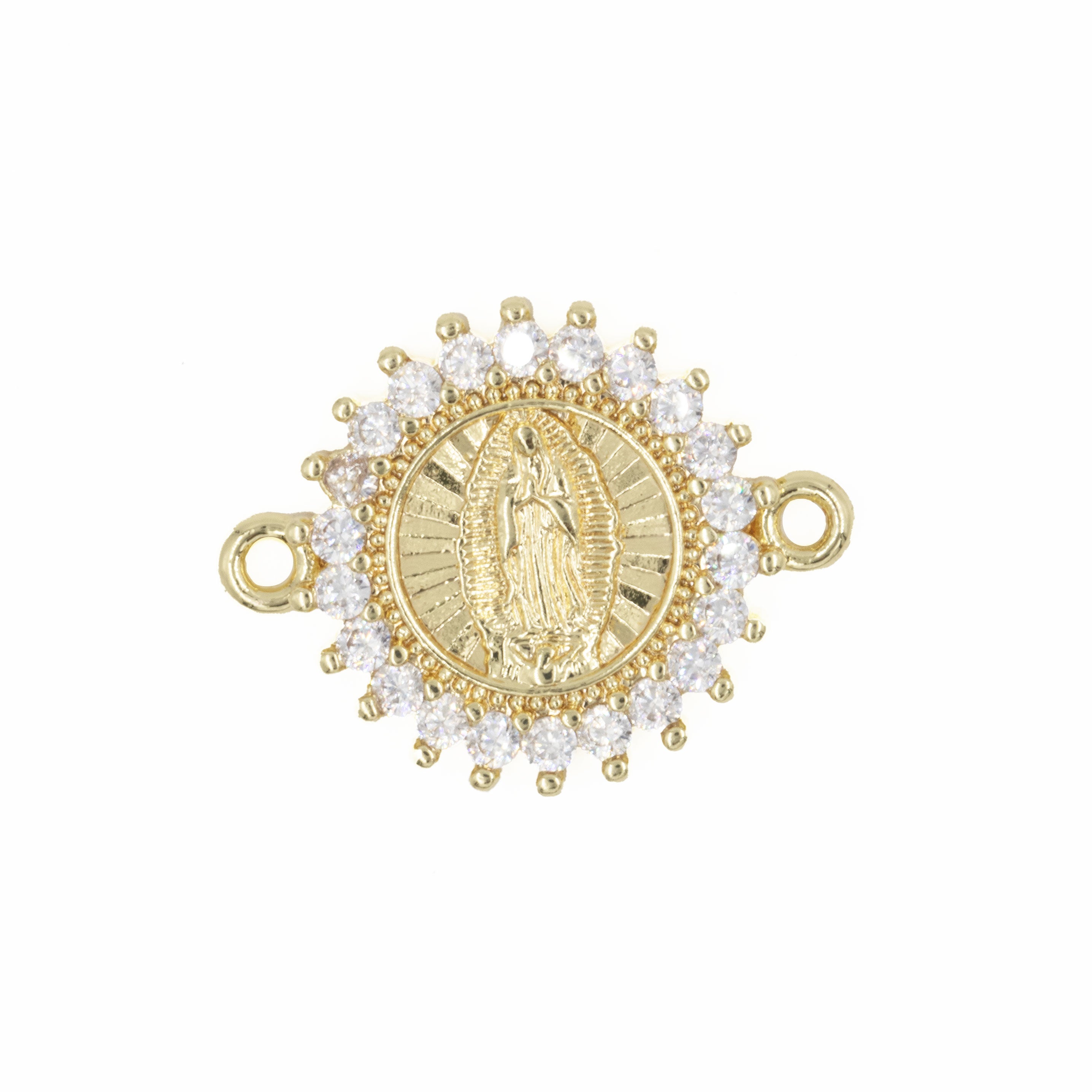 DIJE PULSERA GUADALUPE MEDIANA BAÑO EN RODIO