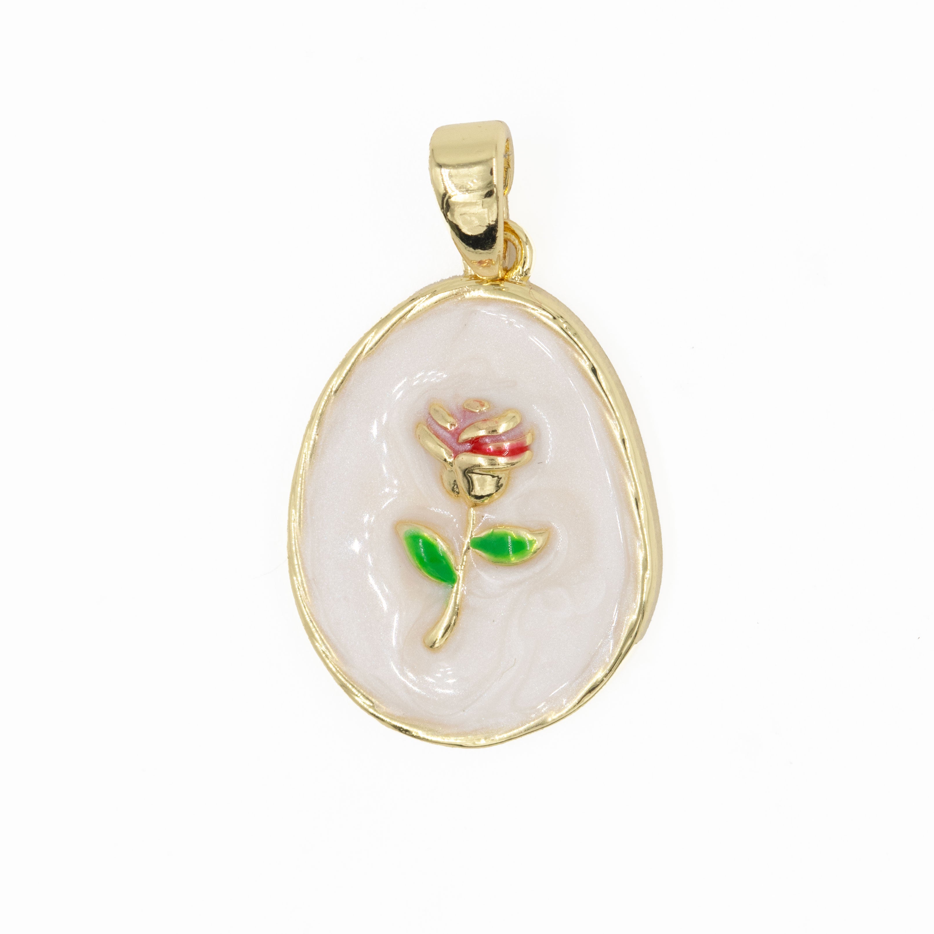 DIJE ROSA DE AMUR BAÑO EN RODIO