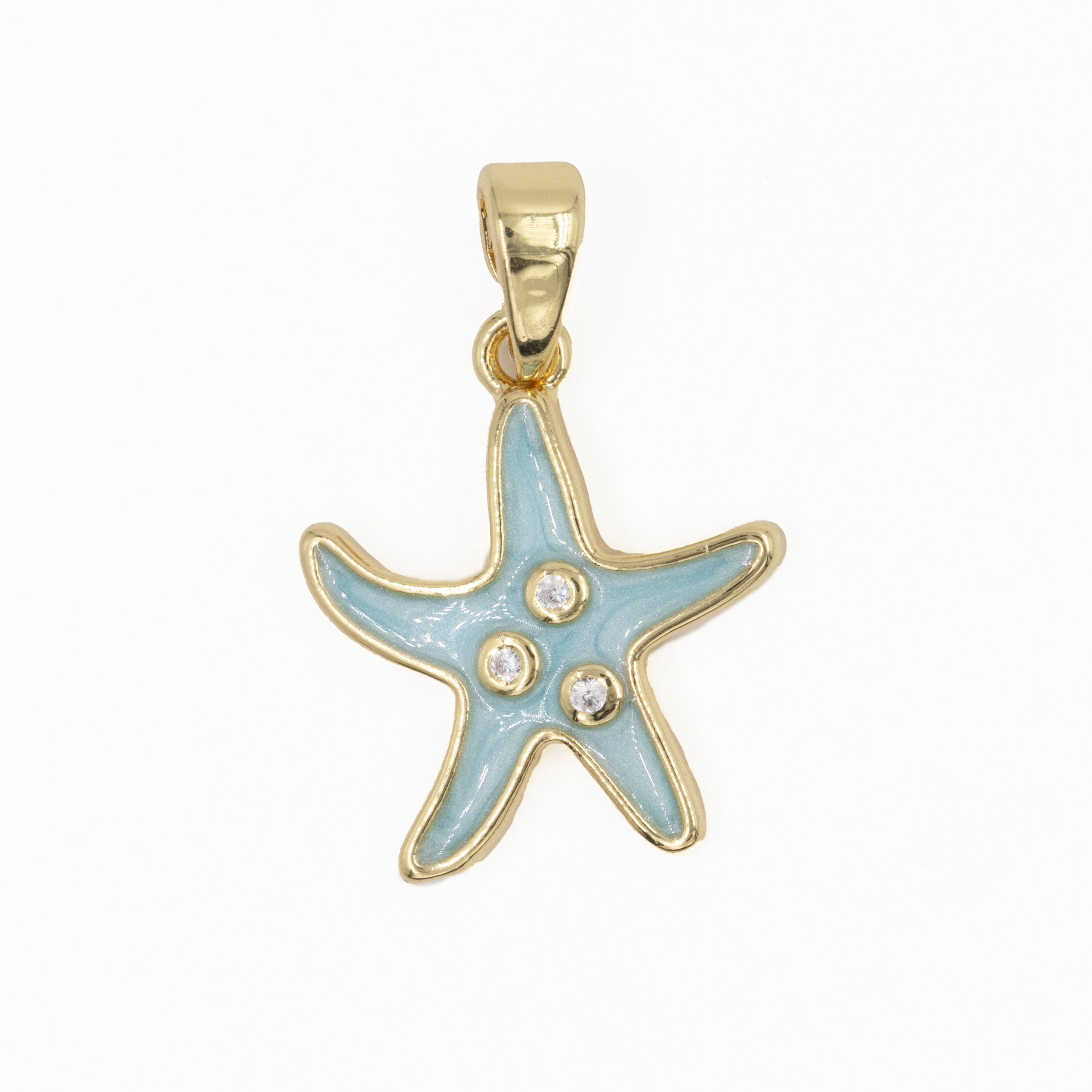 DIJE ESTRELLA CELESTE BAÑO EN RODIO