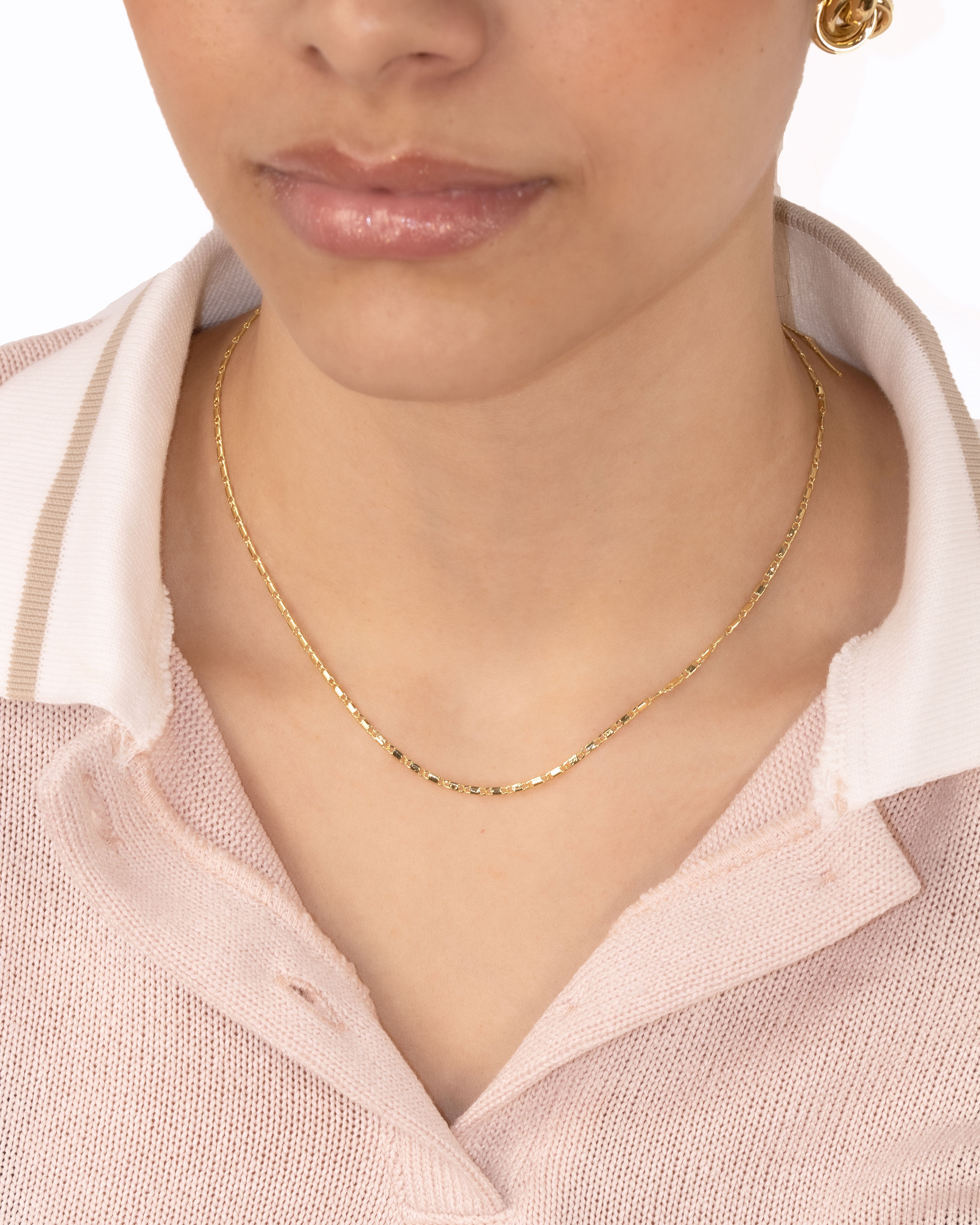 CADENA ESLABON VALENTINO MINI BAÑO EN RODIO