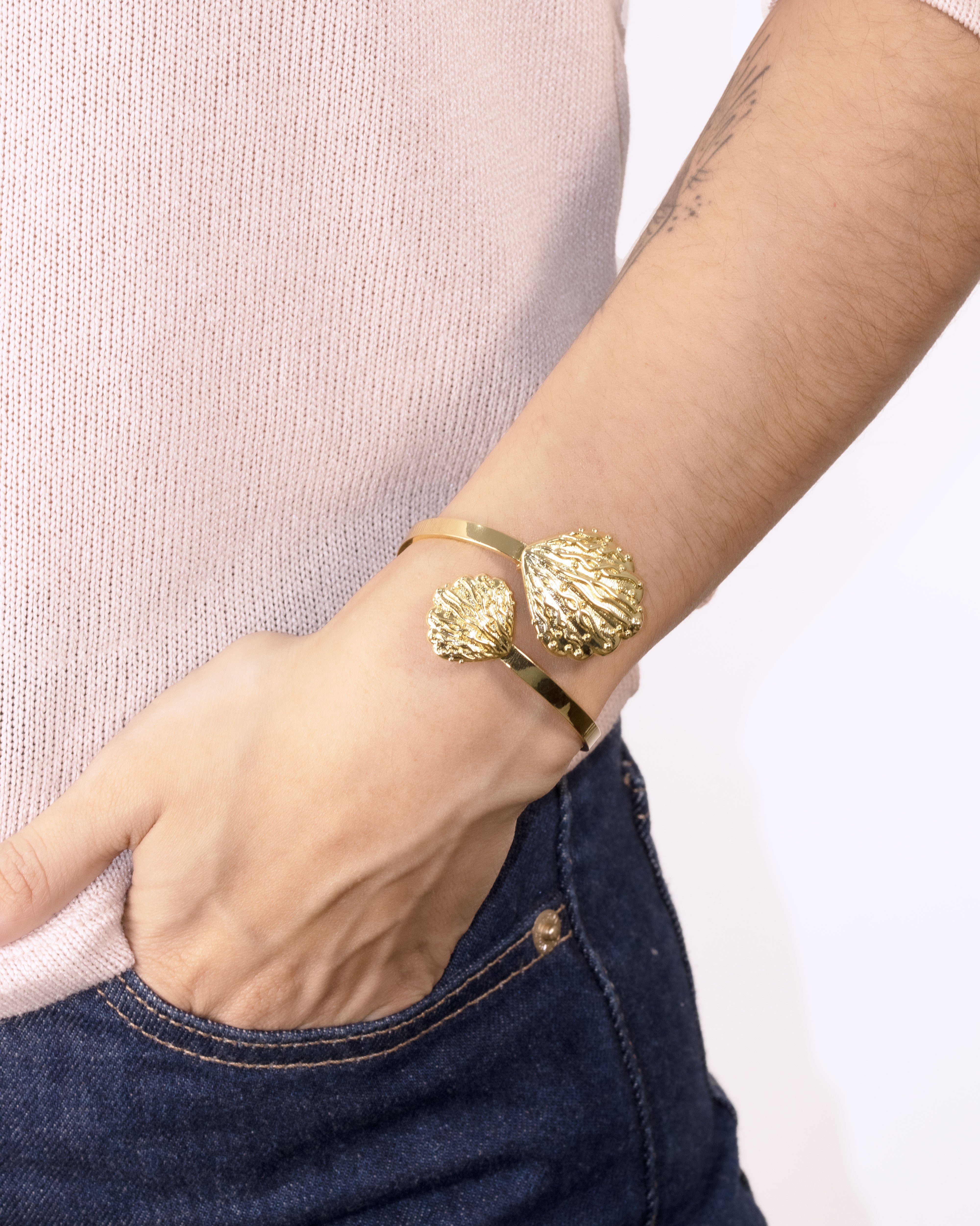 PULSERA ARECIFE BAÑO EN RODIO