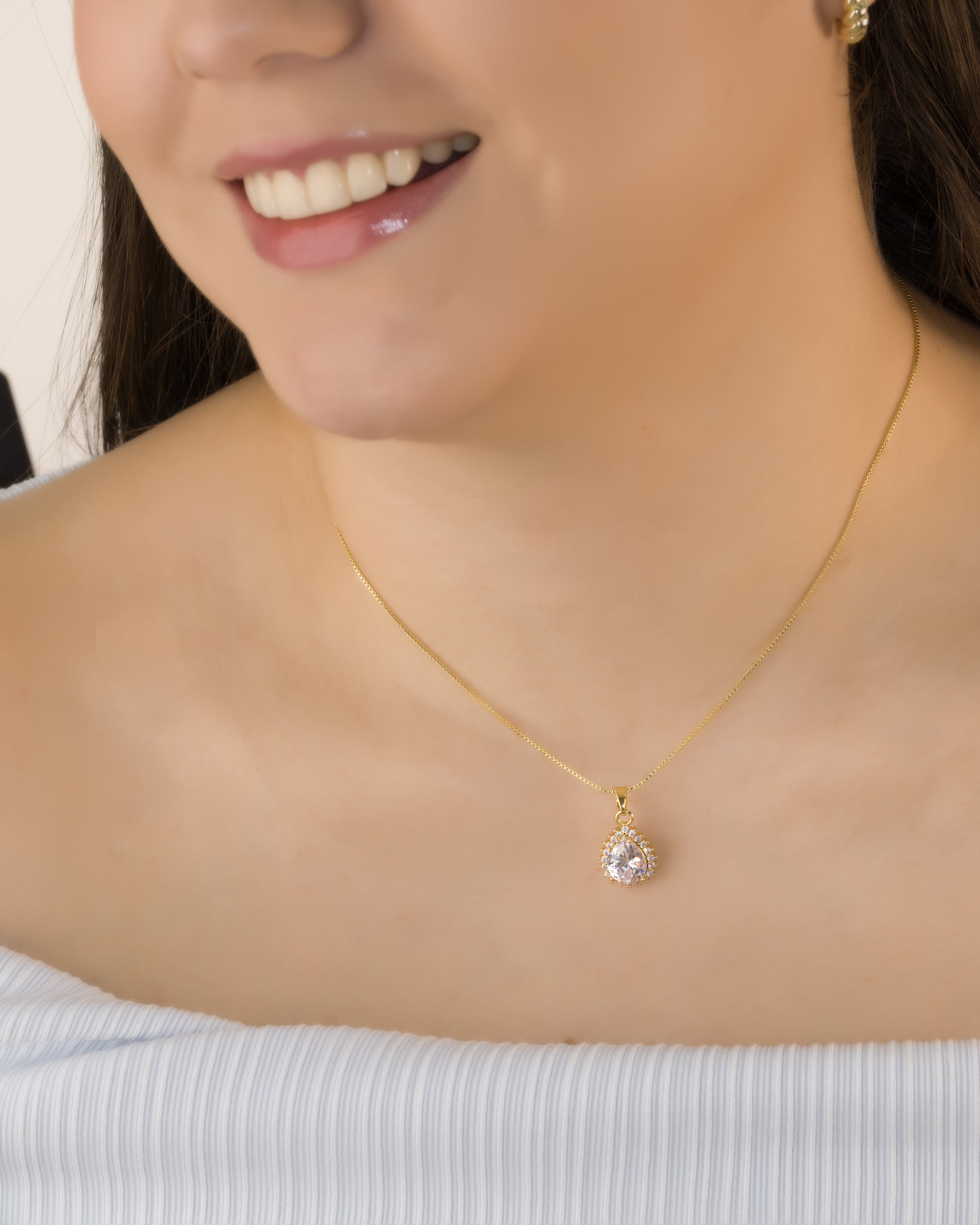 DIJE GOTA BRILLANTE BAÑO EN RODIO